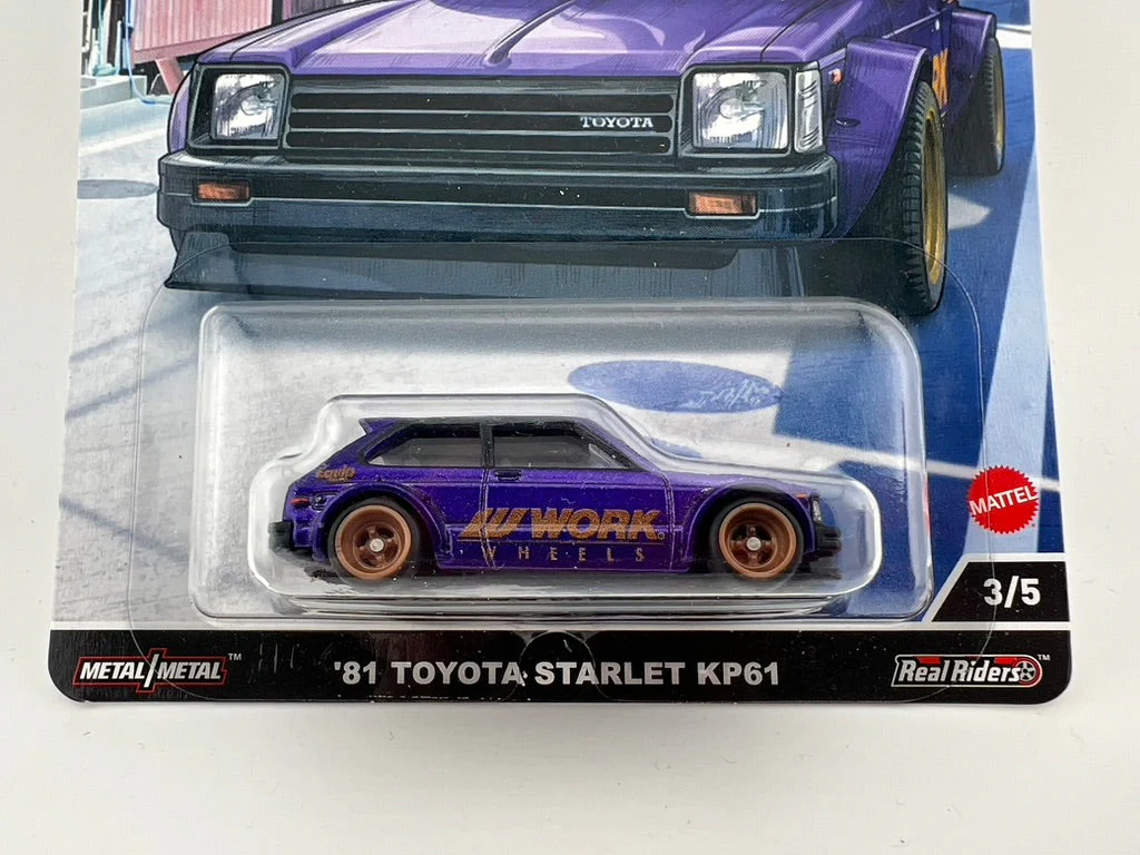 Hot Wheels '81 Toyota Starlet KP61 – Ronin Run (Car Culture Premium) - Image 2