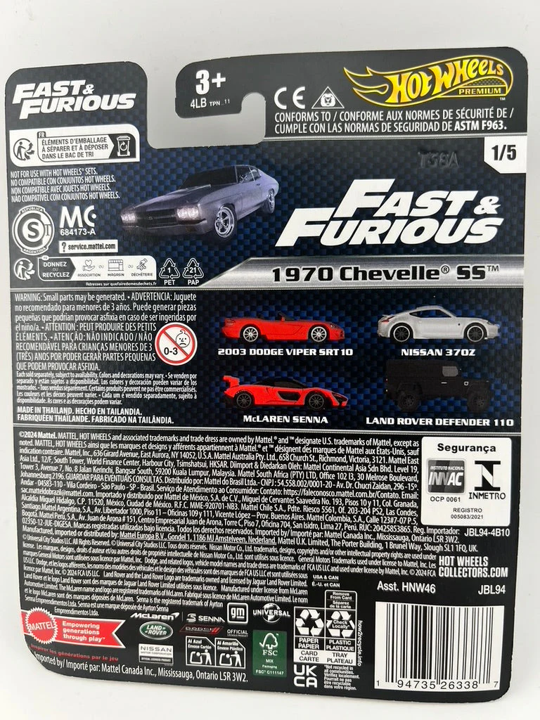 Hot Wheels Fast & Furious – 1970 Chevelle SS - Image 3