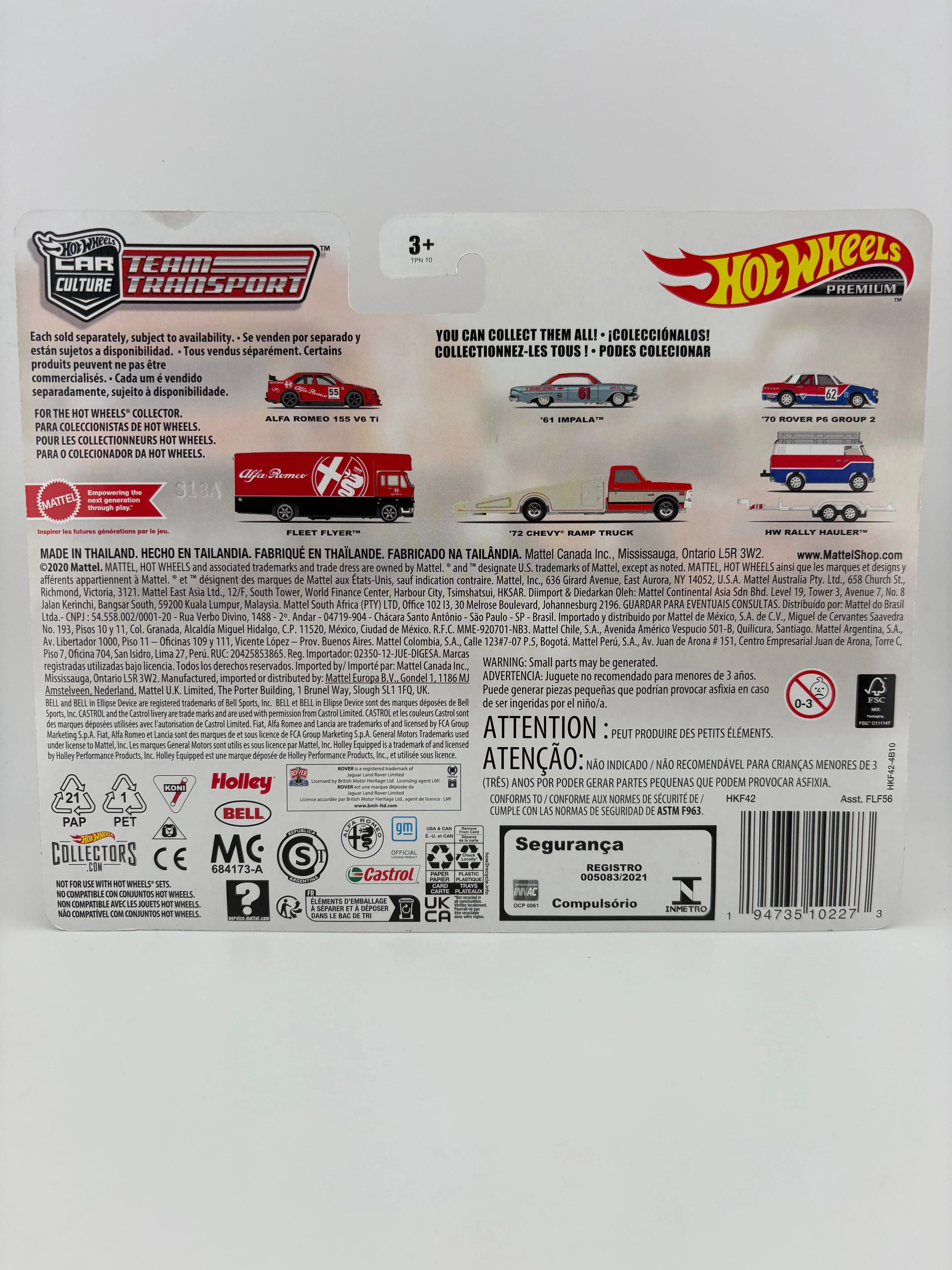 Hot Wheels Premium – Alfa Romeo 155 V6 TI with Fleet Flyer (Team Transport Series) - Image 2