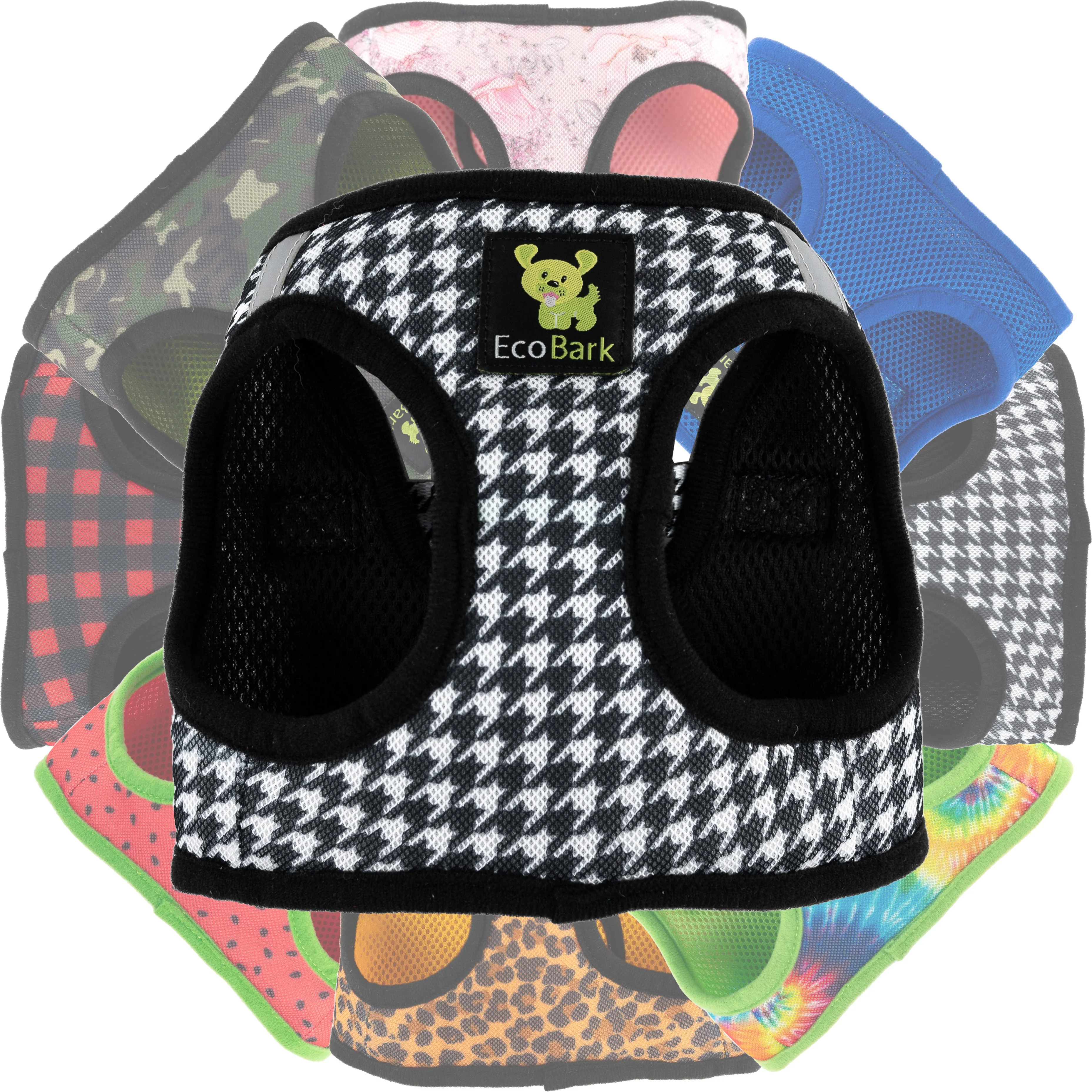 Houndstooth Dog Harness by EcoBark - Step In Dog Harness - Reflective Soft Mesh Halter Body Harness for Teacup, Small Dogs and Puppies - Image 9