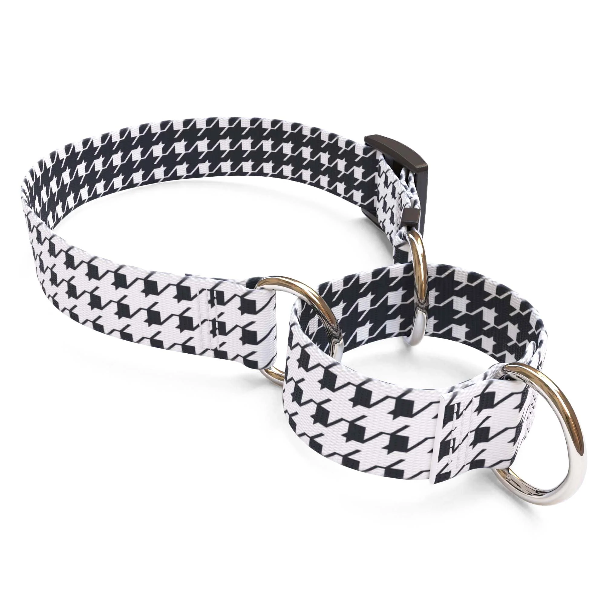 Houndstooth White and Black Dog Collar - Image 3