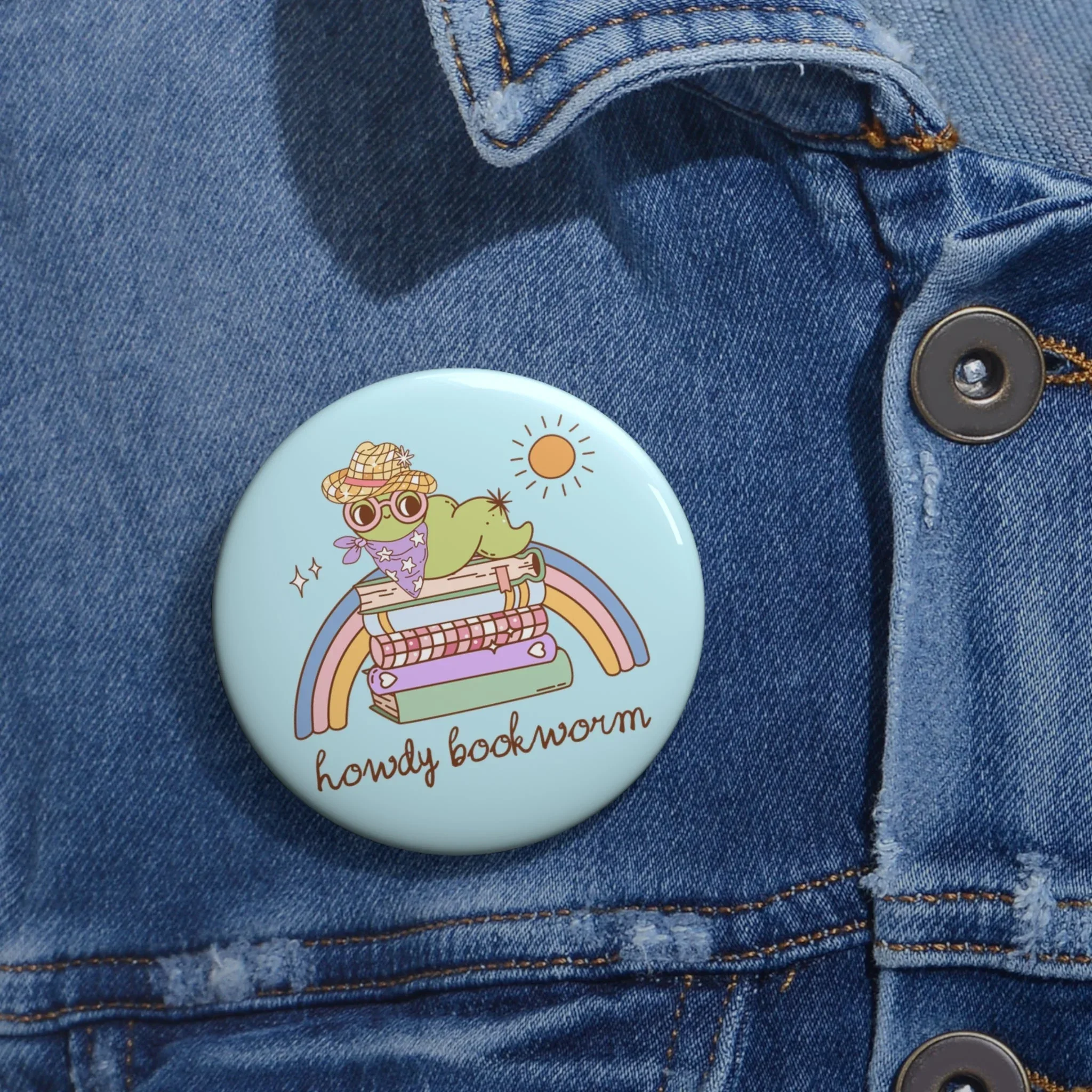 Howdy Bookworm Button - Image 3