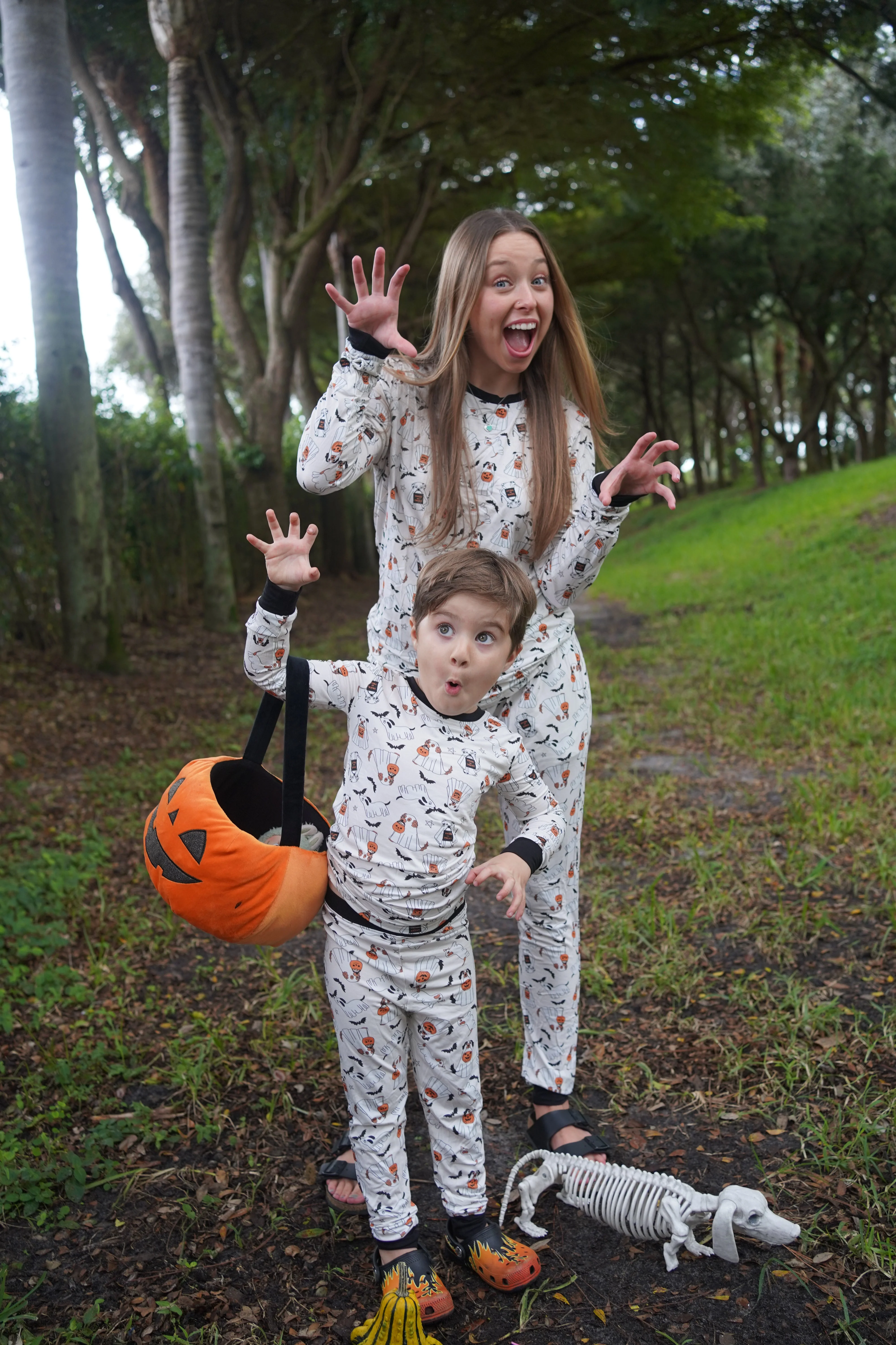 Howl-O-Ween Pups (Women's Long Sleeve PJ) - Image 2