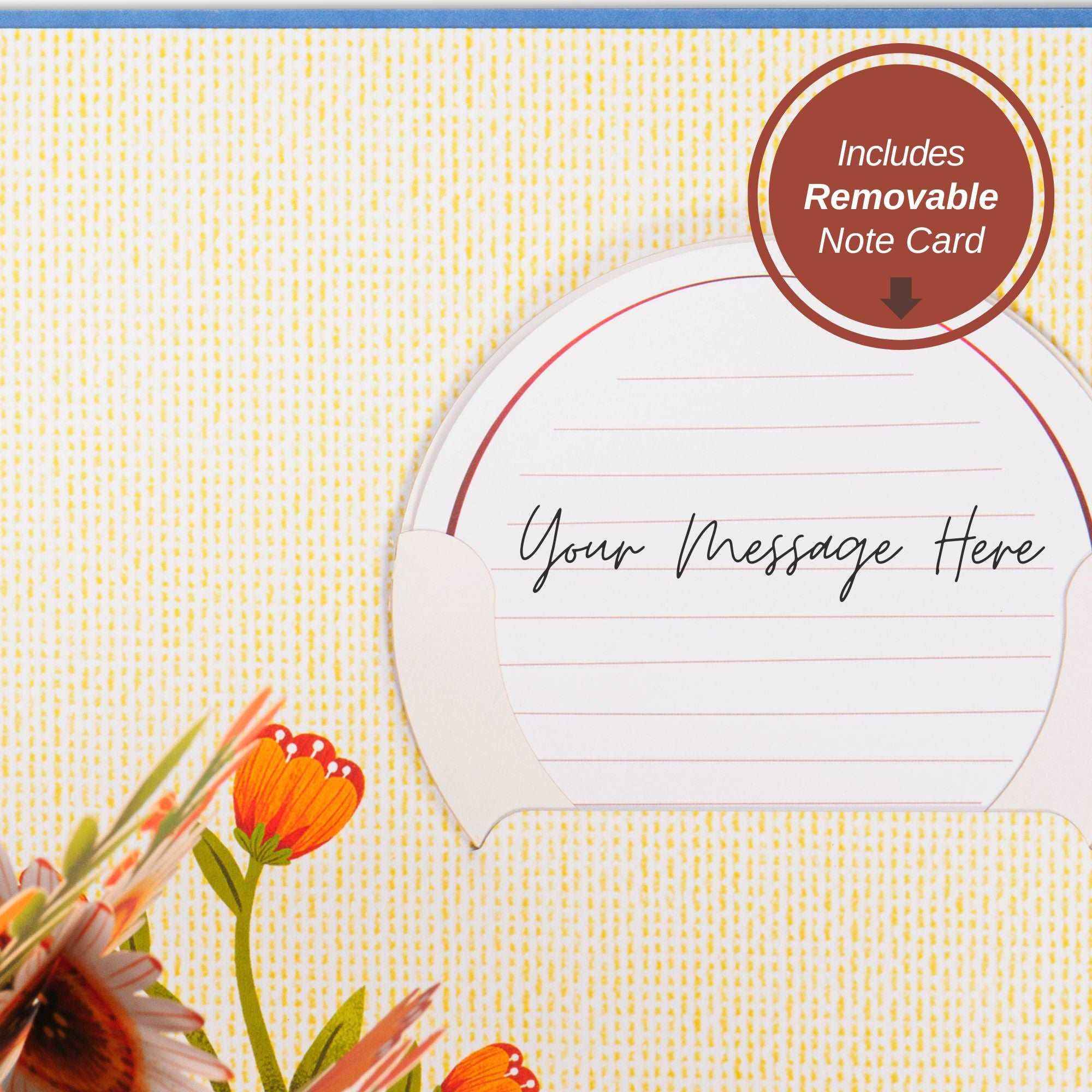 Hugepop Artisan Flower Pop Up Card with Detachable Bouquet - Image 8