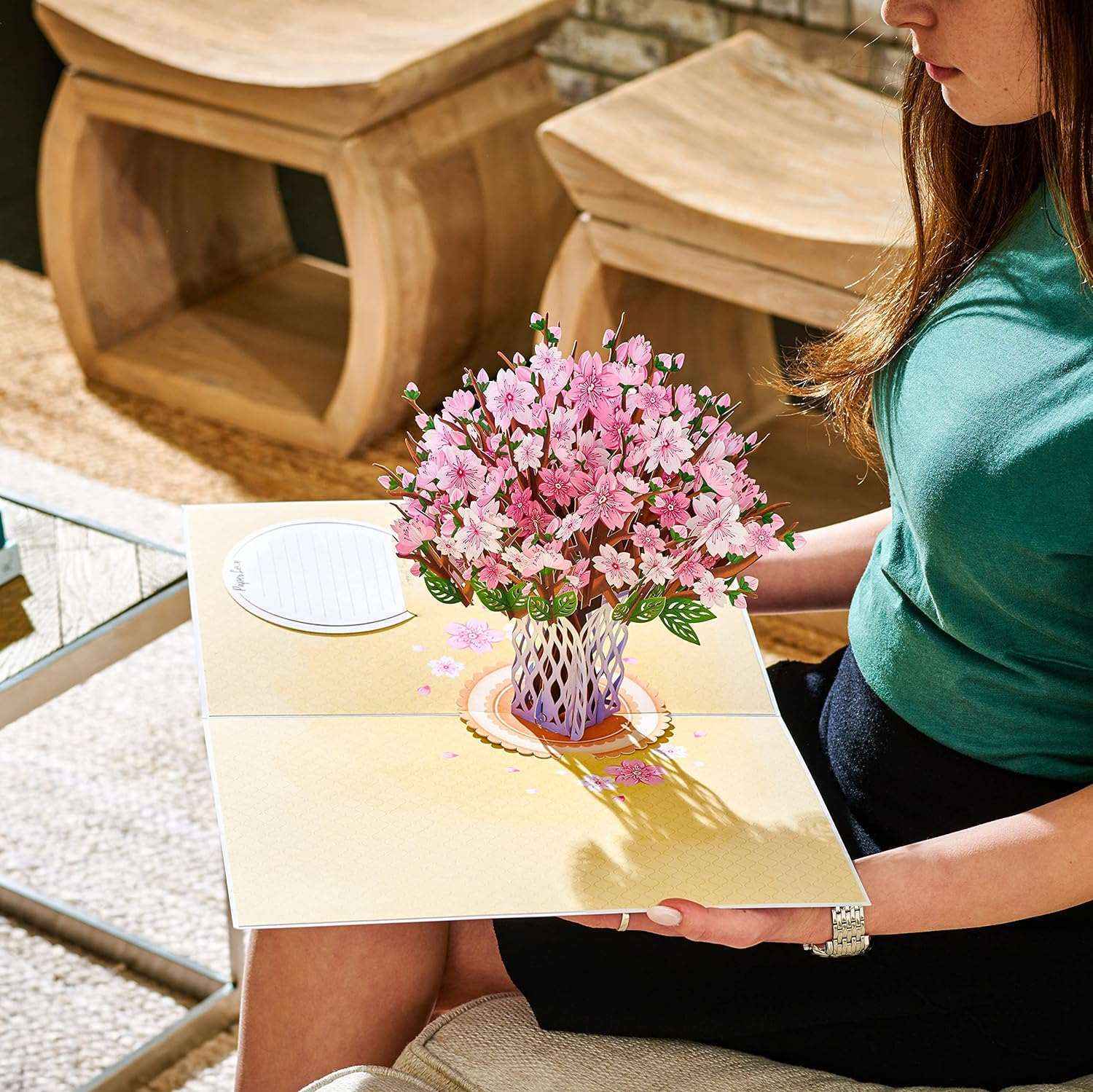 HugePop Cherry Blossom Pop Up Flower Bouquet with Detachable Flowers - Image 4