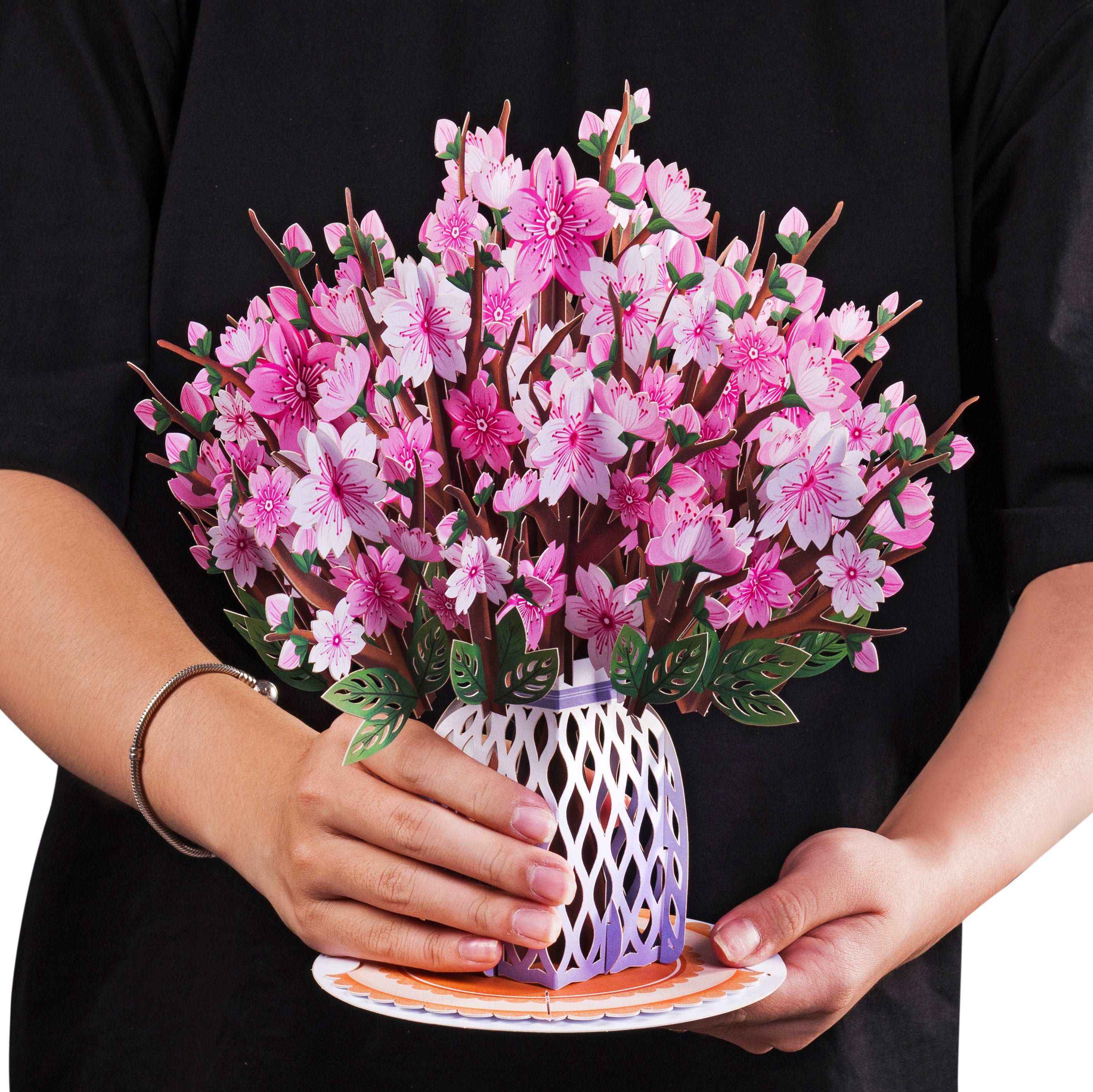 HugePop Cherry Blossom Pop Up Flower Bouquet with Detachable Flowers - Image 6