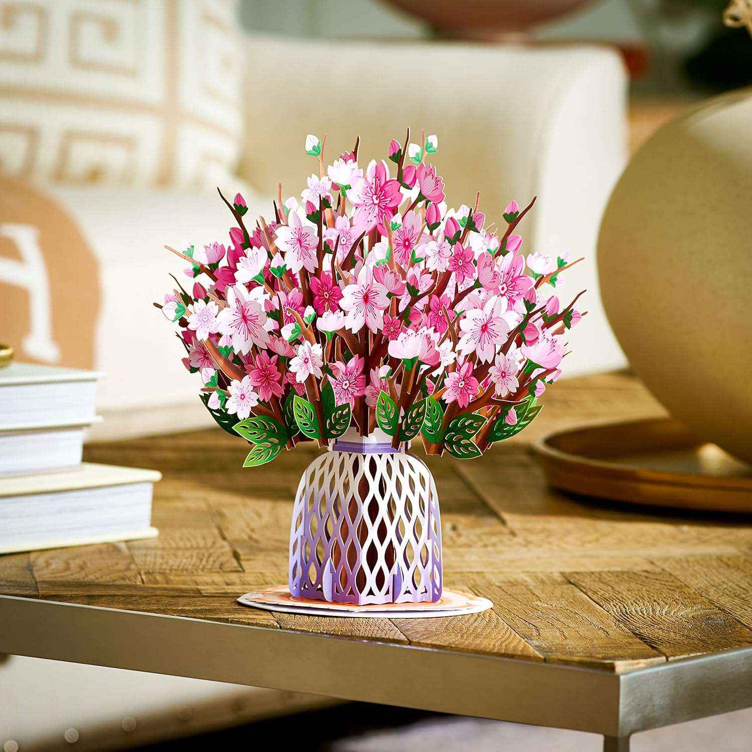 HugePop Cherry Blossom Pop Up Flower Bouquet with Detachable Flowers - Image 7