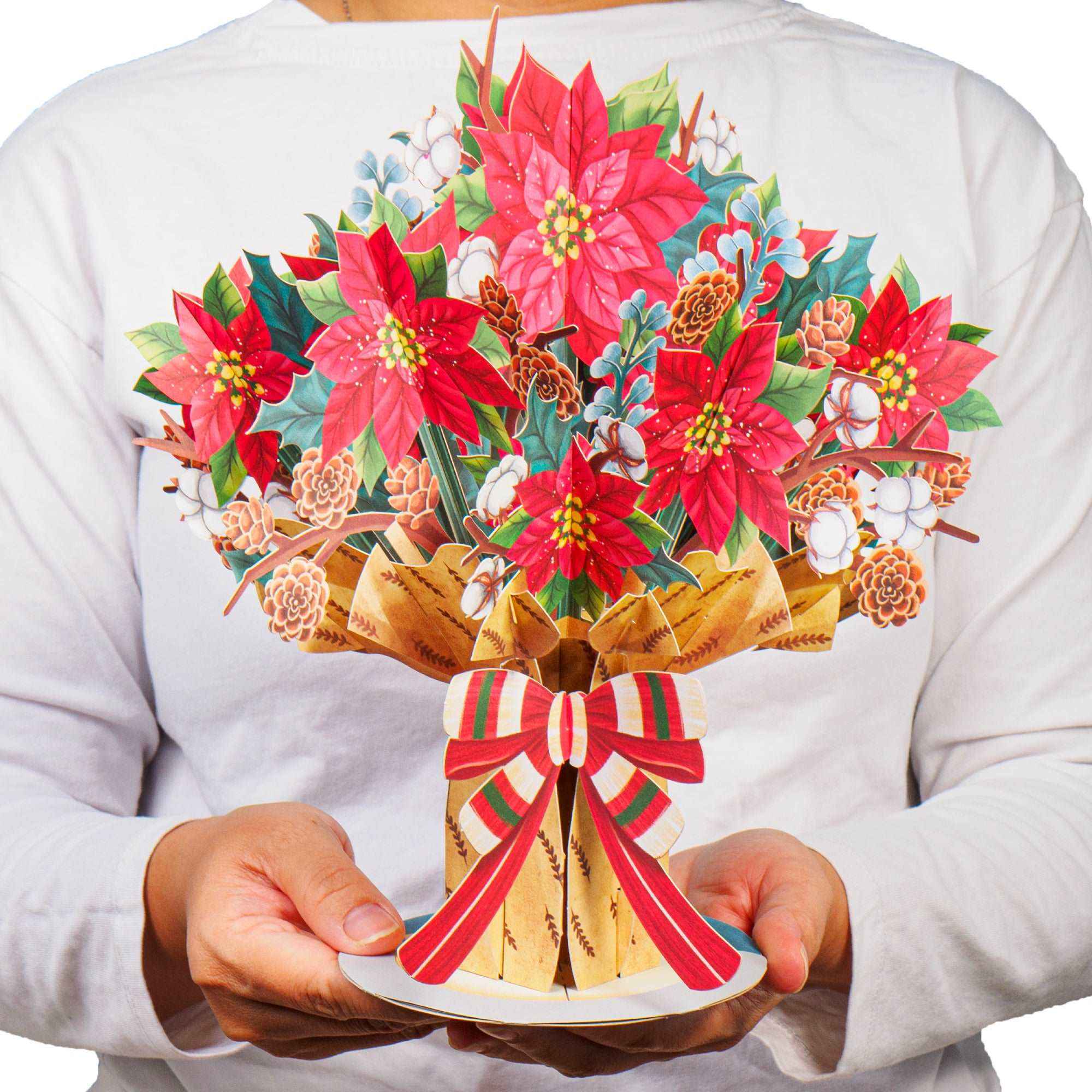 HugePop Christmas Spirit Flower Bouquet Pop Up Card - Image 7