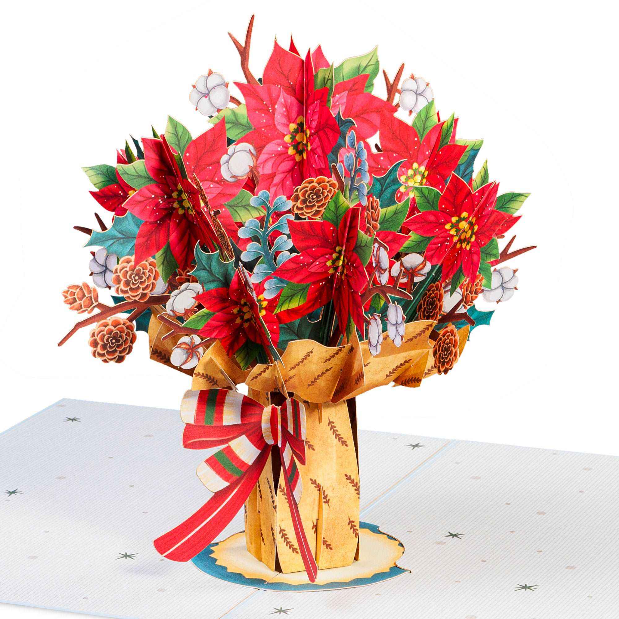 HugePop Christmas Spirit Flower Bouquet Pop Up Card - Image 8