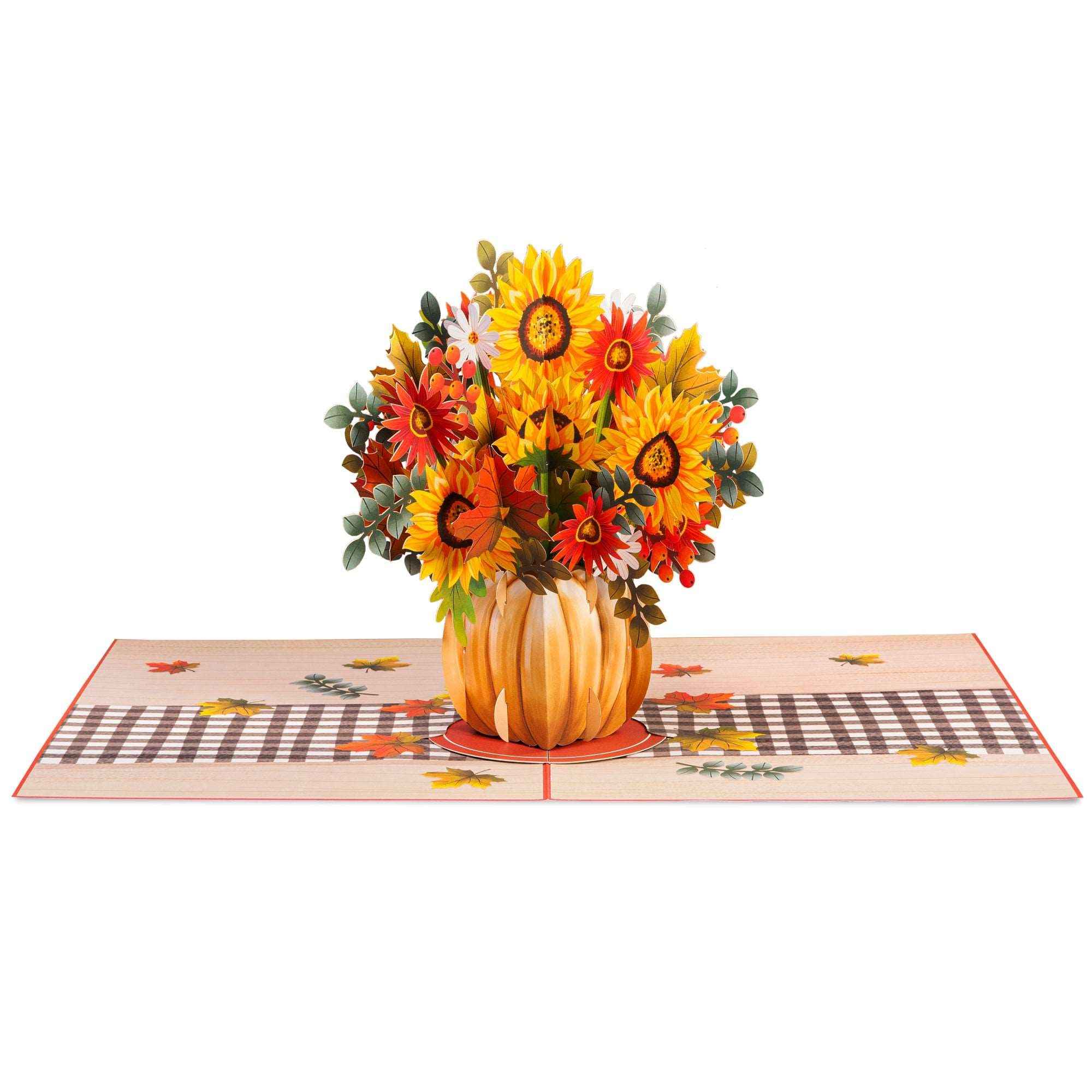 HugePop Harvest Bouquet Pop Up Card, With Detachable Bouquet, 10"x14" - Image 6