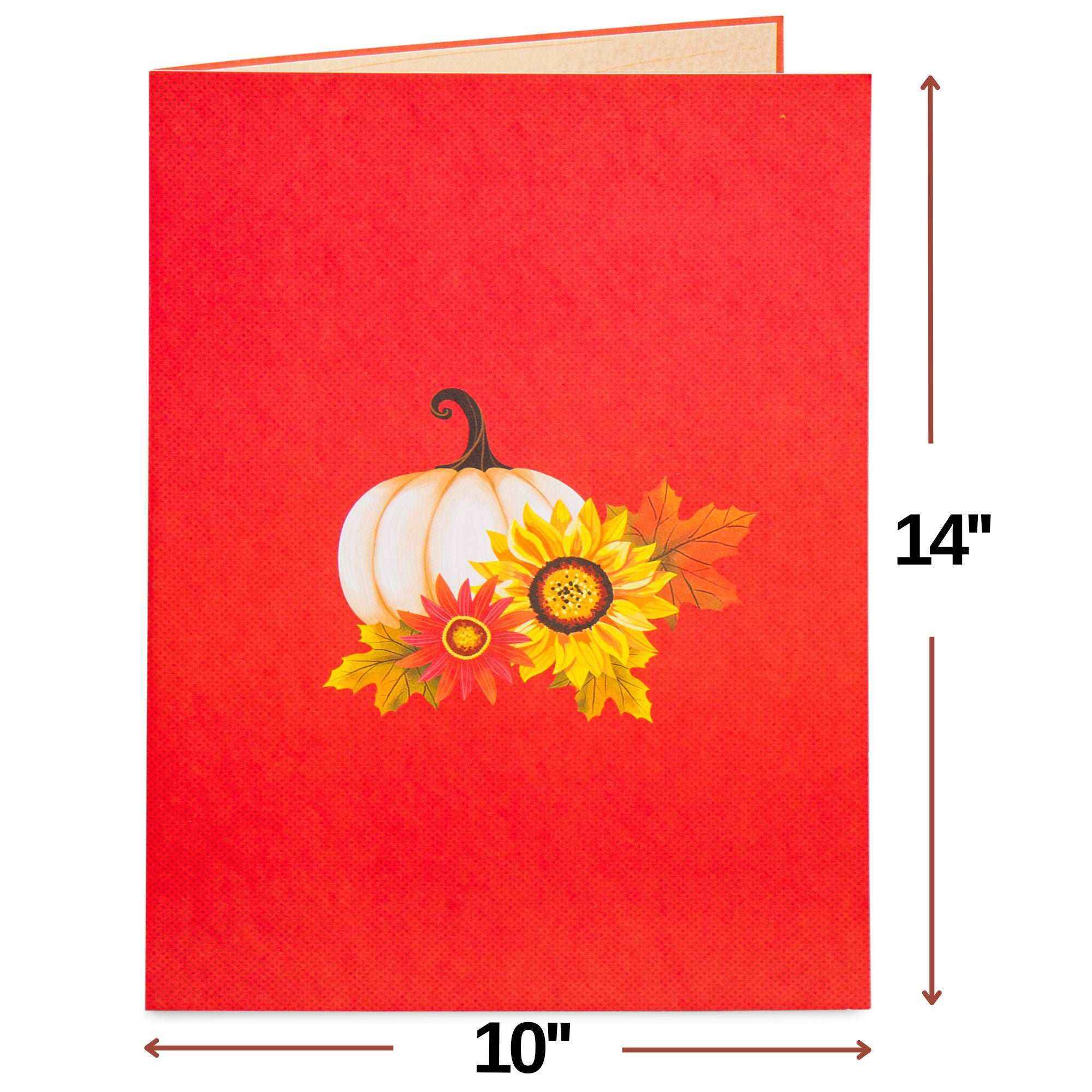 HugePop Harvest Bouquet Pop Up Card, With Detachable Bouquet, 10"x14" - Image 7