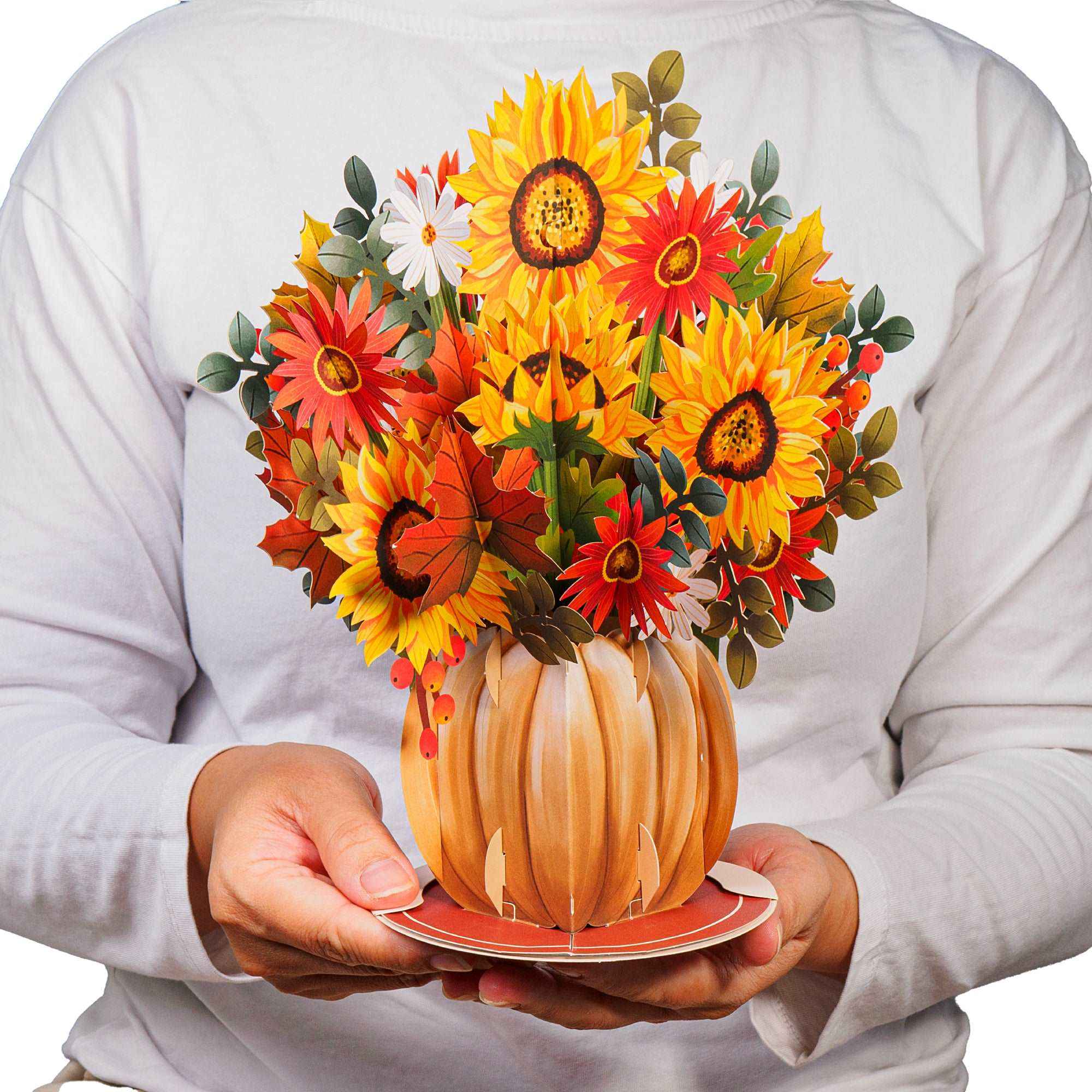 HugePop Harvest Bouquet Pop Up Card, With Detachable Bouquet, 10"x14" - Image 8