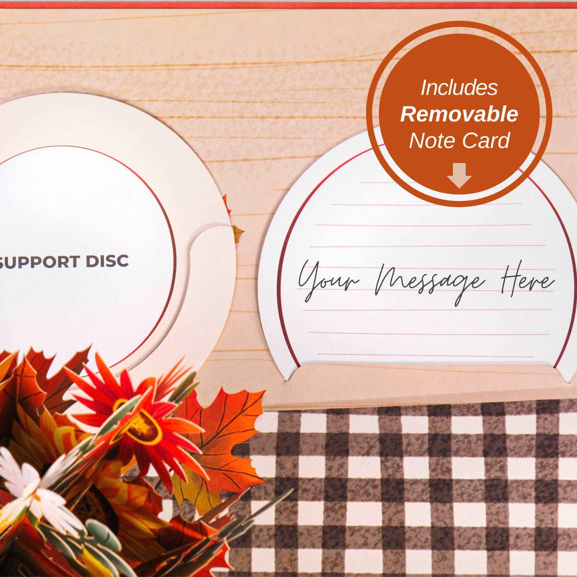 HugePop Harvest Bouquet Pop Up Card, With Detachable Bouquet, 10"x14" - Image 9