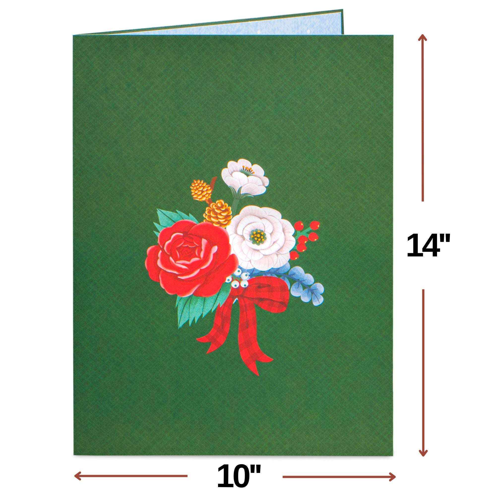 HugePop Joyous Flower Bouquet Pop Up Christmas Card - Image 2