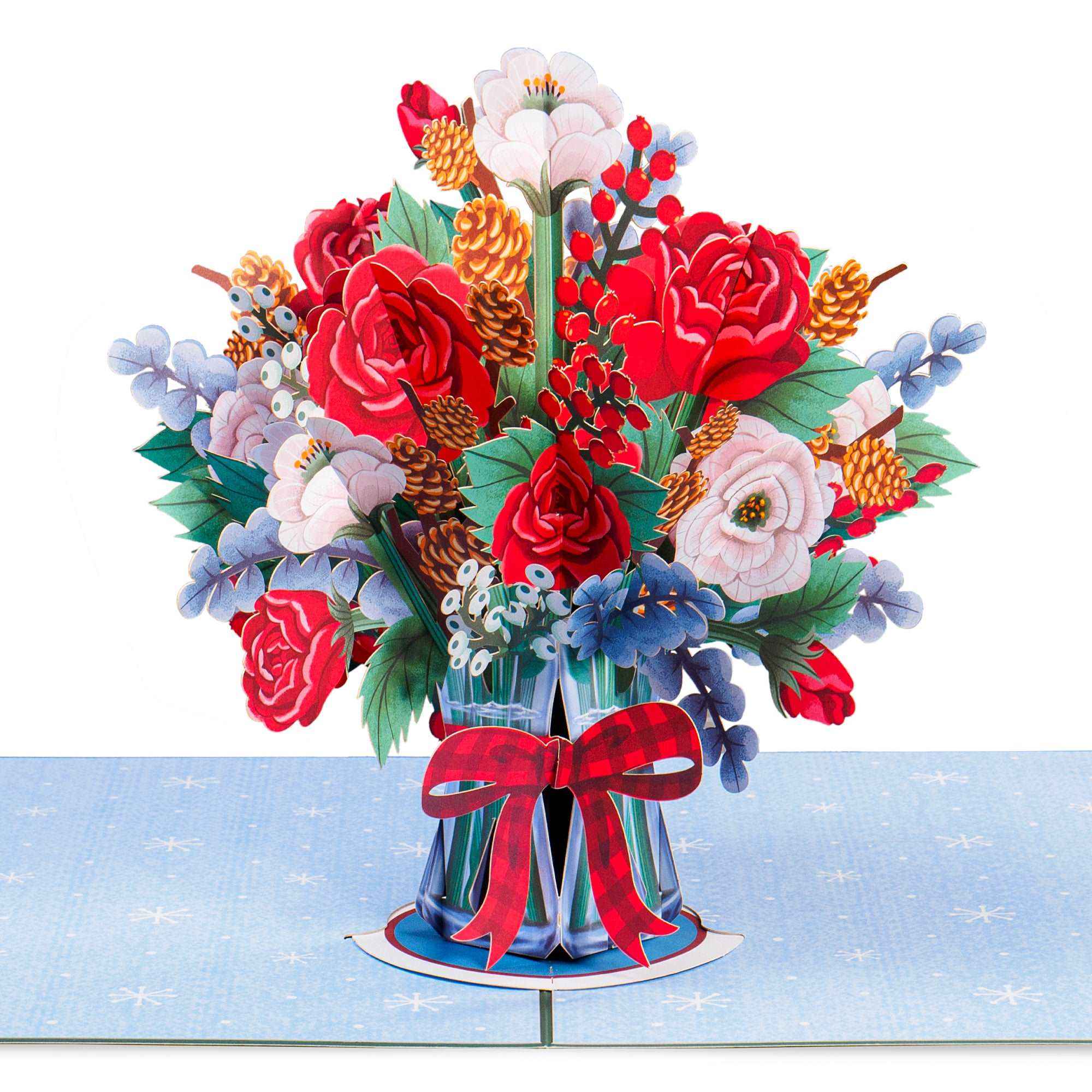 HugePop Joyous Flower Bouquet Pop Up Christmas Card - Image 7