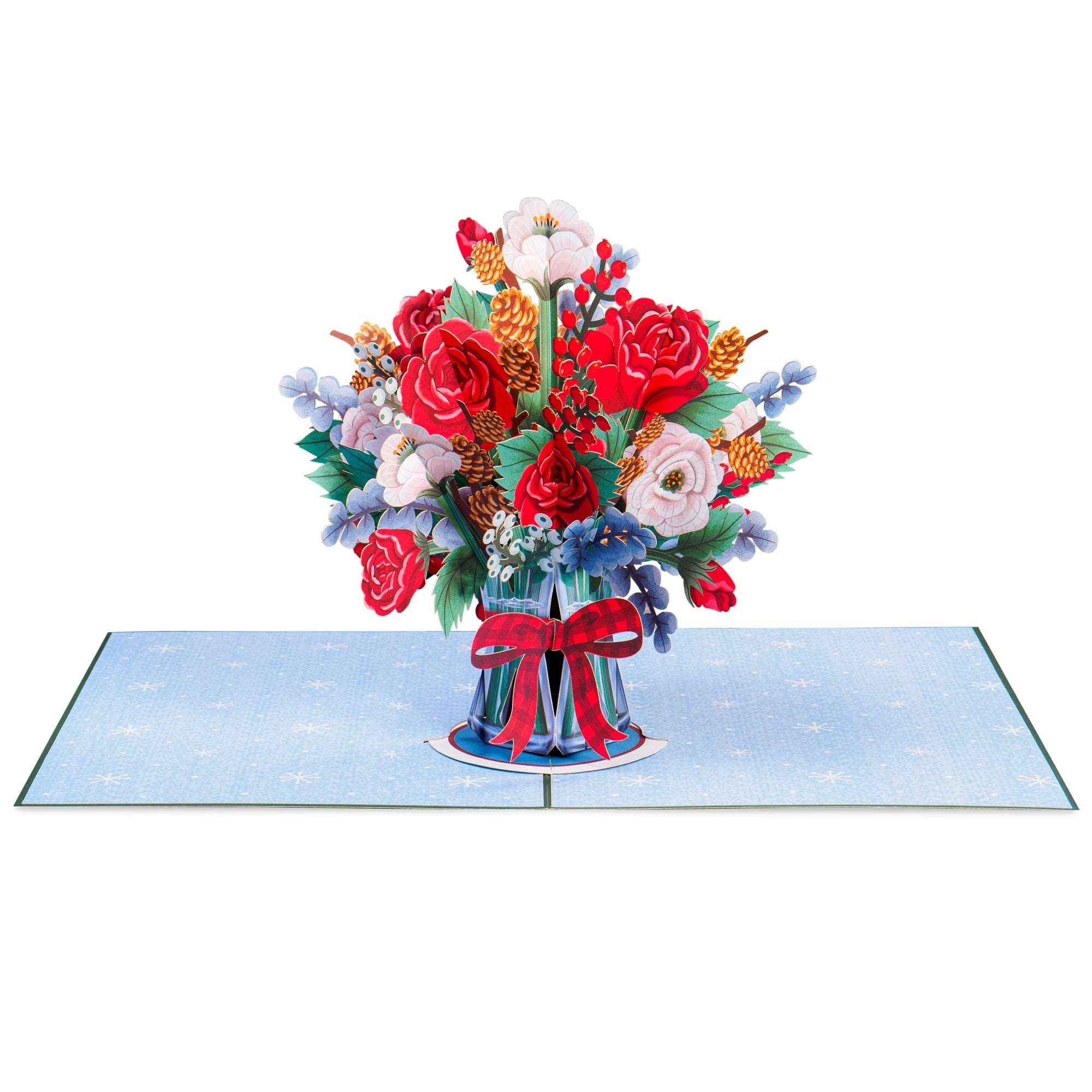 HugePop Joyous Flower Bouquet Pop Up Christmas Card - Image 8