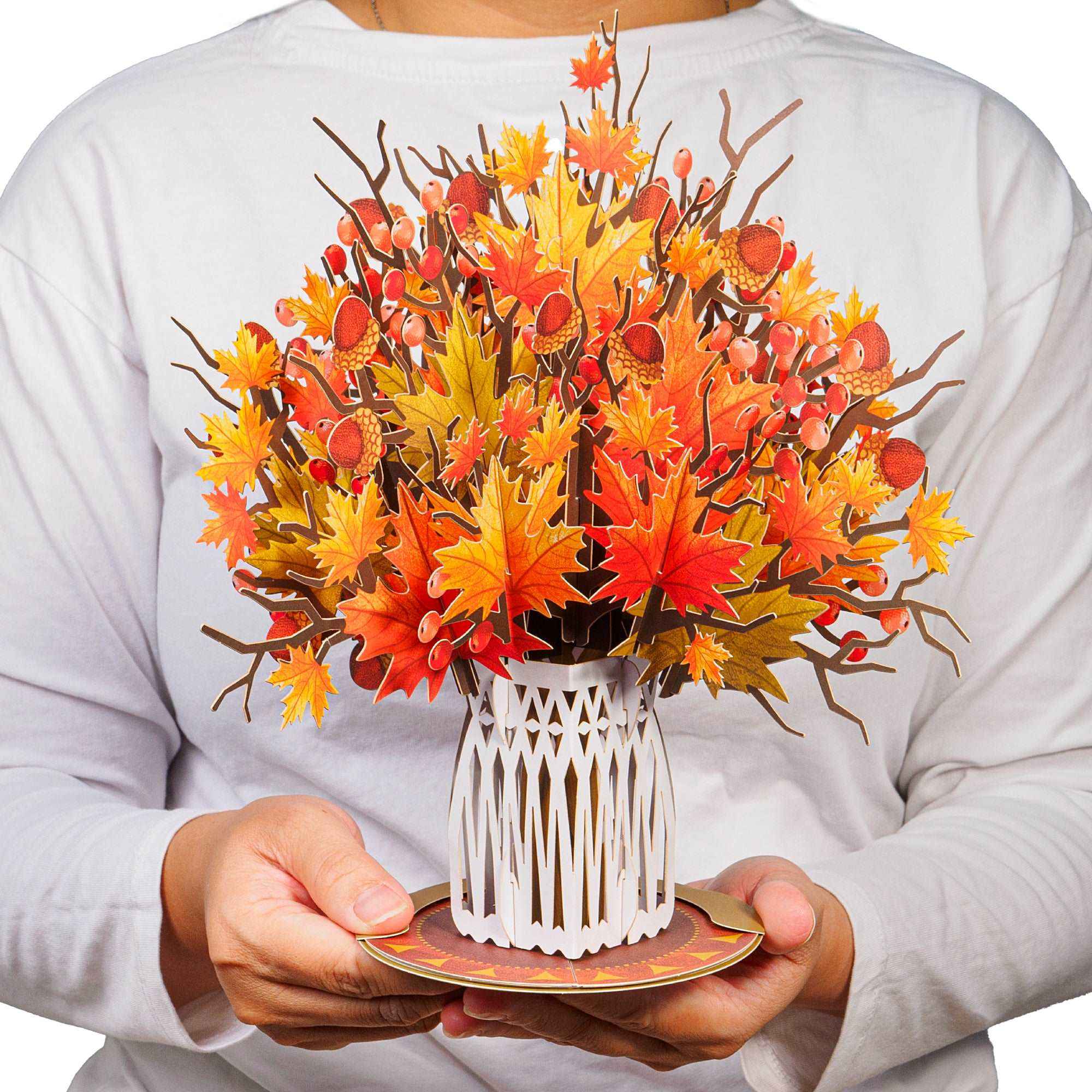 HugePop Pop Up Maple Leaf with Detachable Bouquet - Image 6