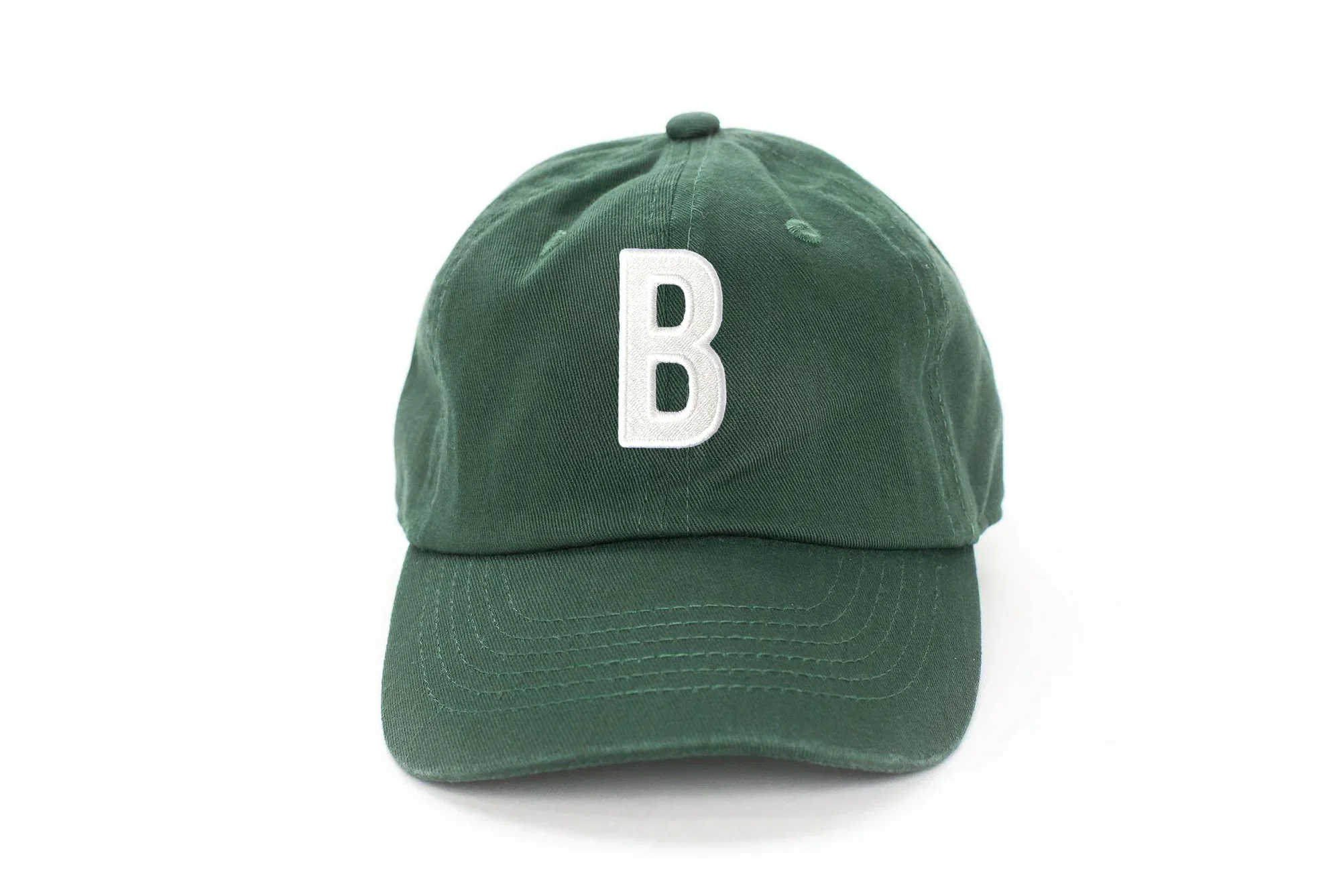Hunter Green Letter Baseball Hat - Image 11