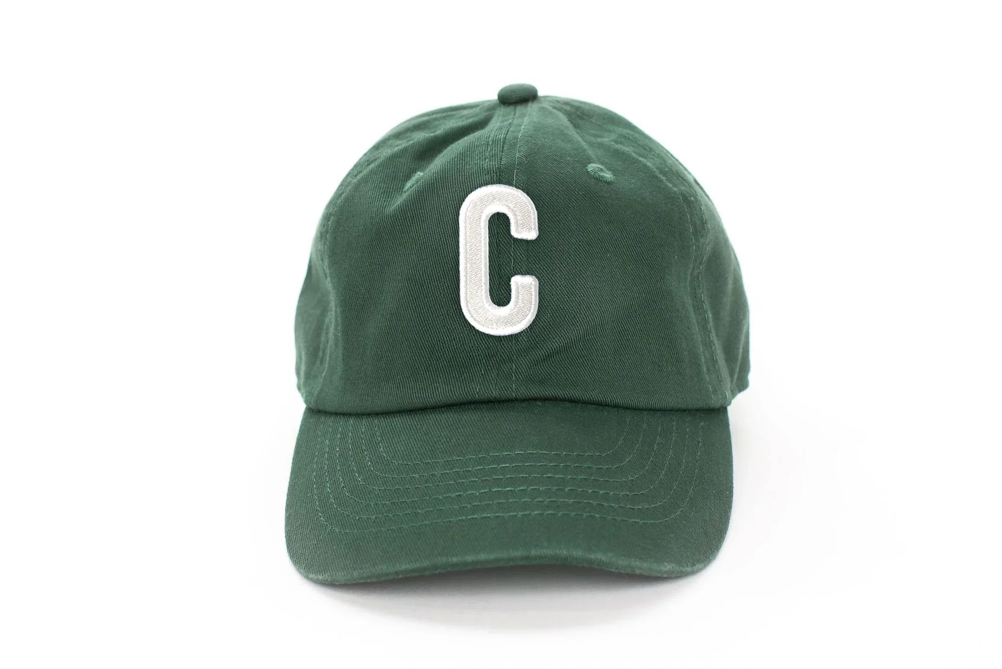 Hunter Green Letter Baseball Hat - Image 12