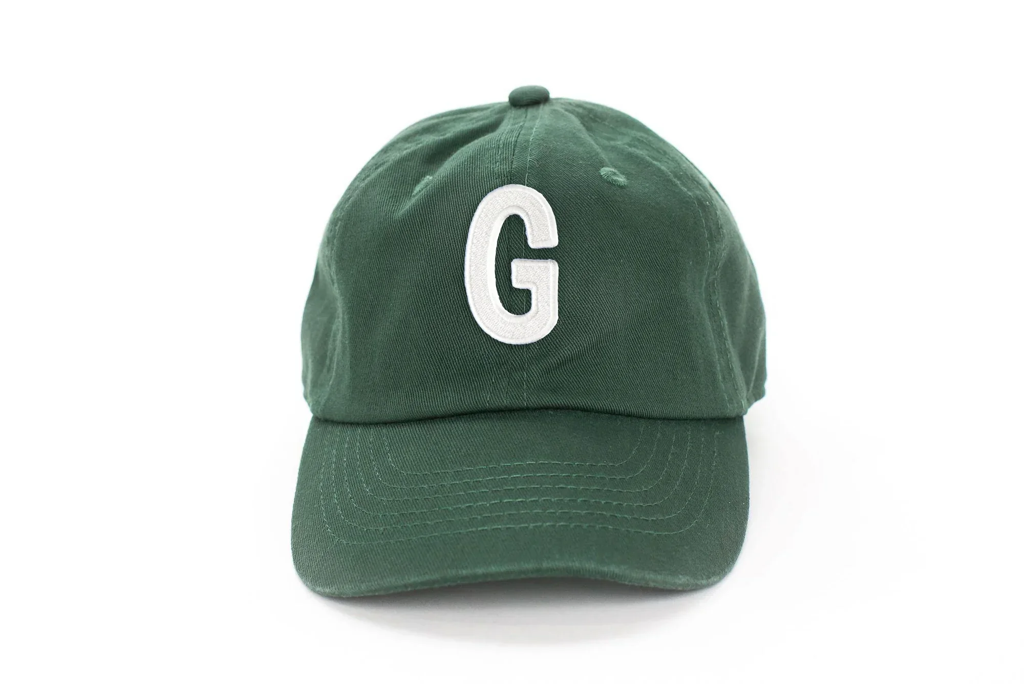 Hunter Green Letter Baseball Hat - Image 16