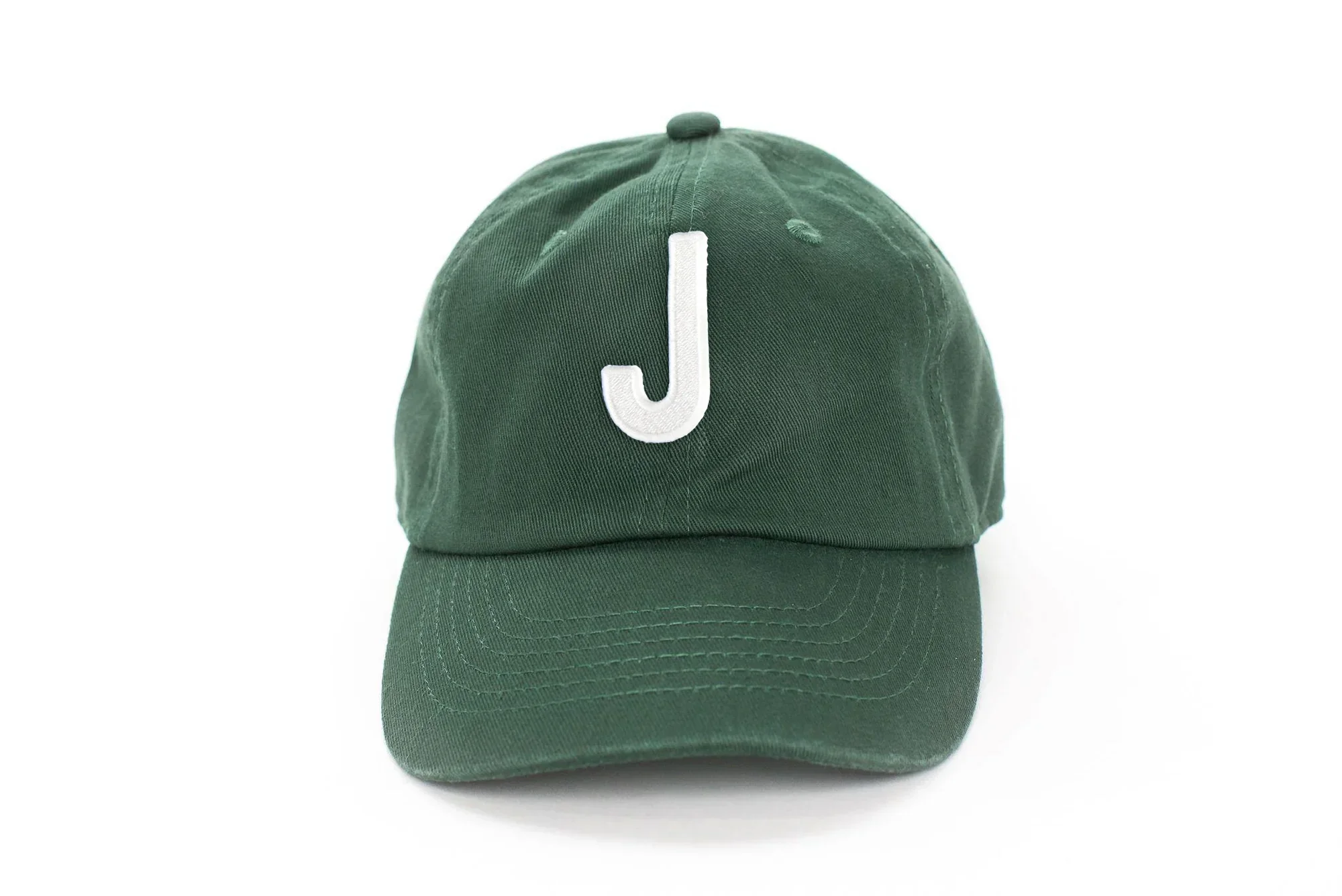 Hunter Green Letter Baseball Hat - Image 19