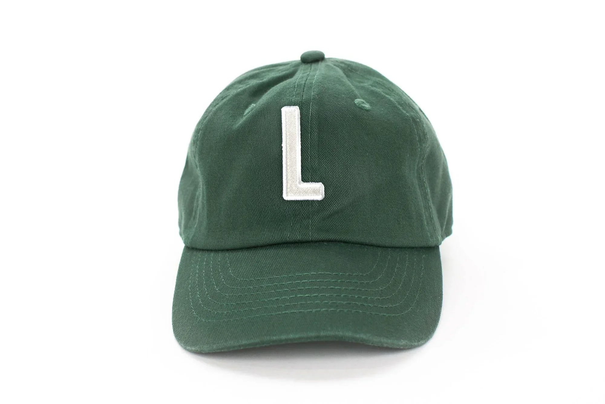Hunter Green Letter Baseball Hat - Image 21