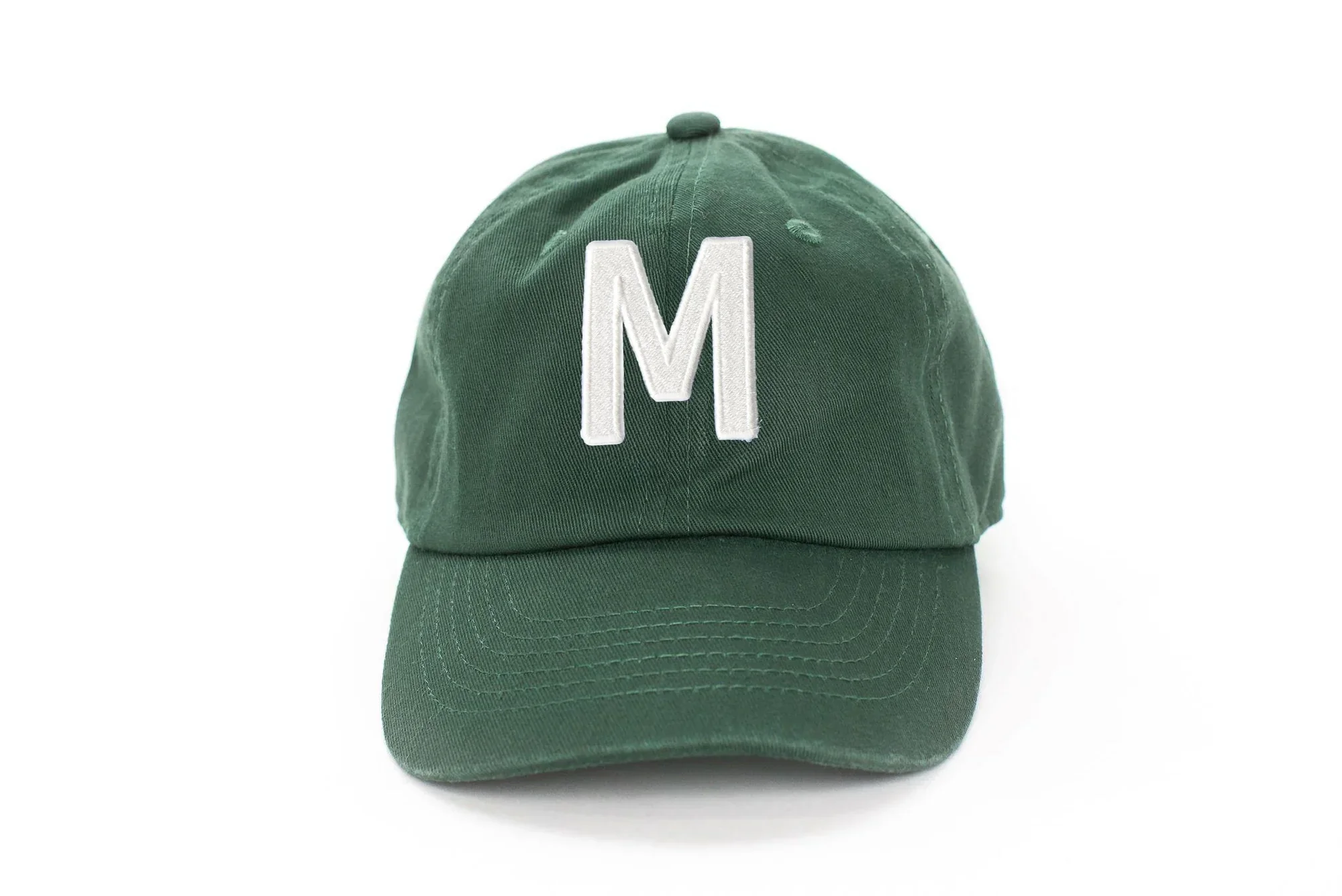 Hunter Green Letter Baseball Hat - Image 22