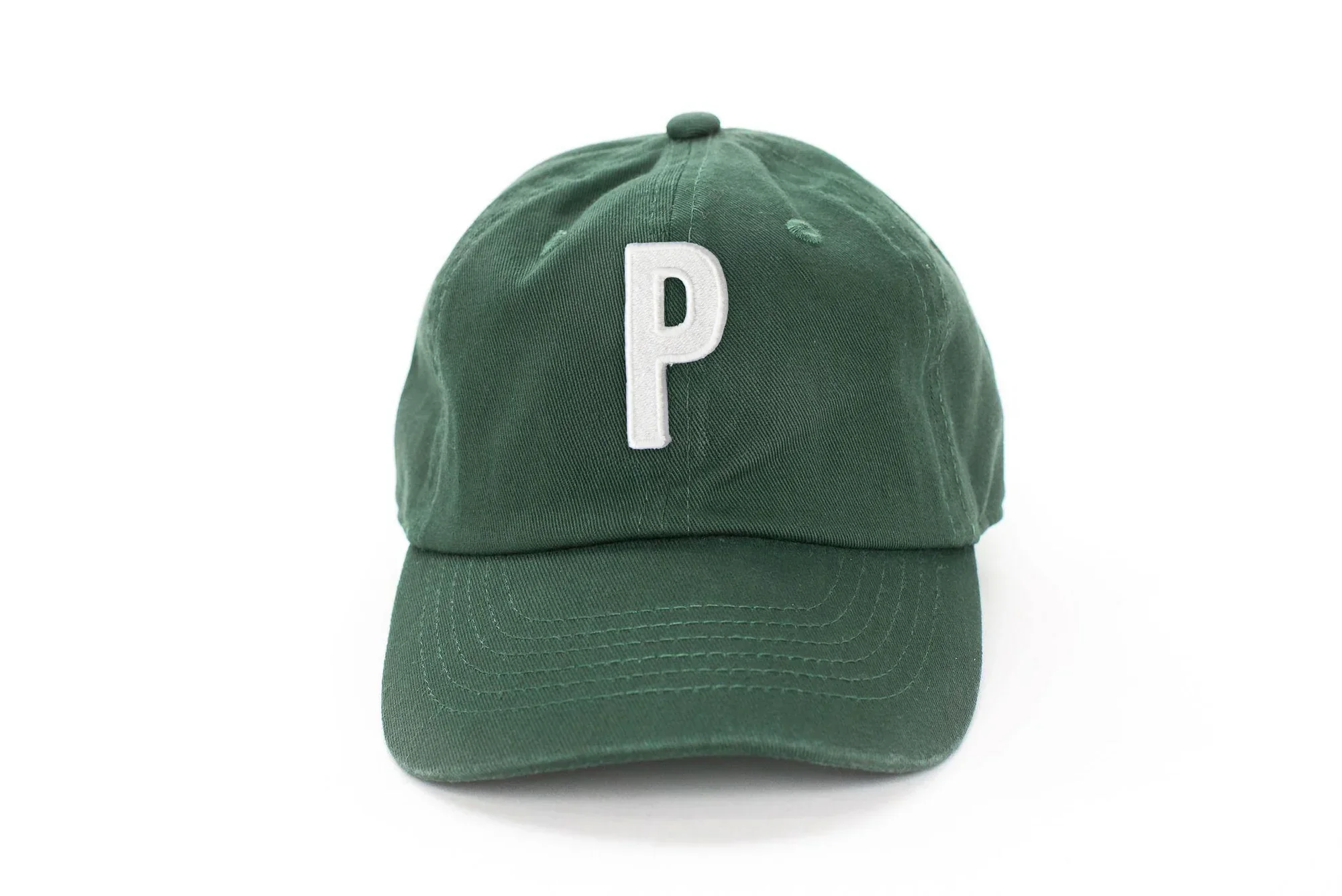 Hunter Green Letter Baseball Hat - Image 25