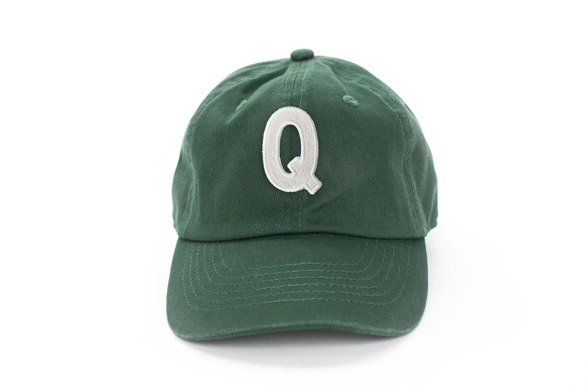 Hunter Green Letter Baseball Hat - Image 26