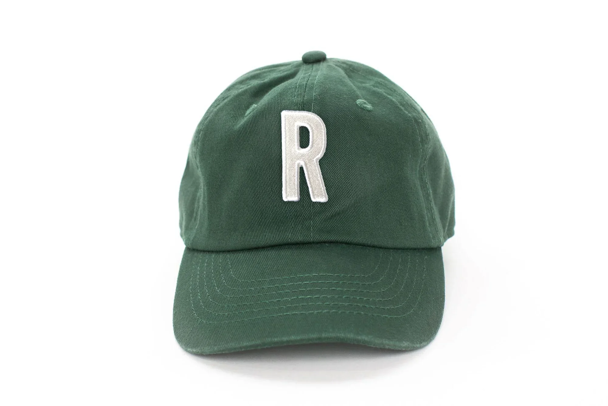 Hunter Green Letter Baseball Hat - Image 27