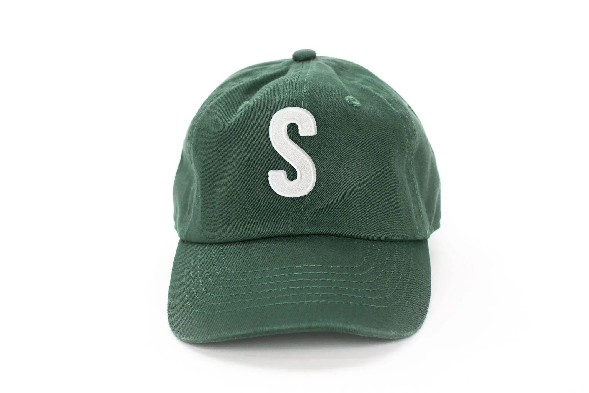 Hunter Green Letter Baseball Hat - Image 28