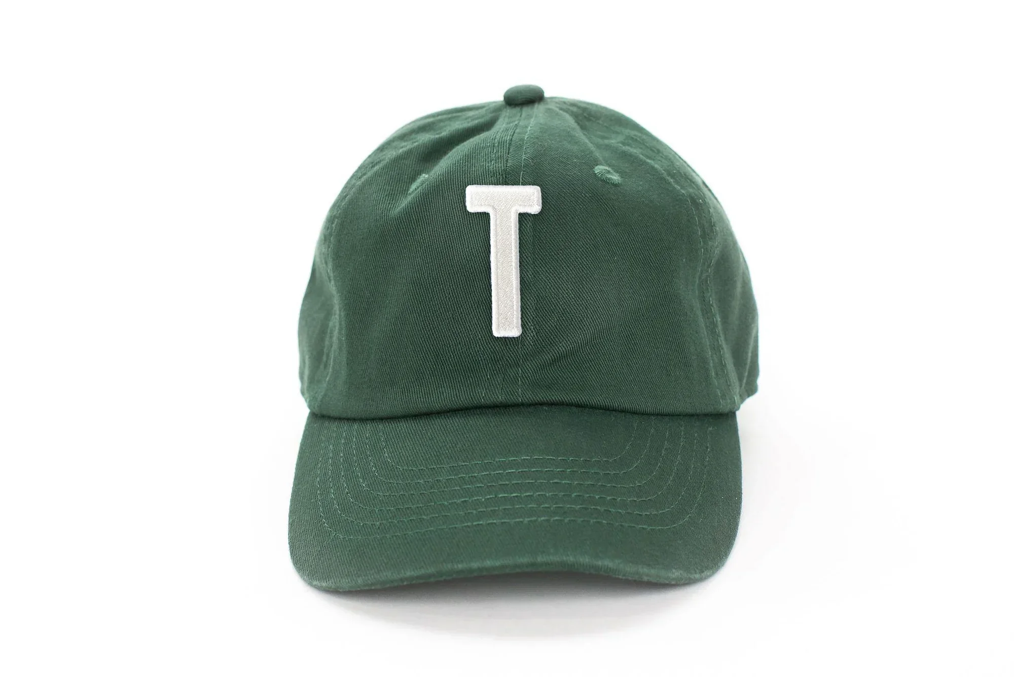 Hunter Green Letter Baseball Hat - Image 29