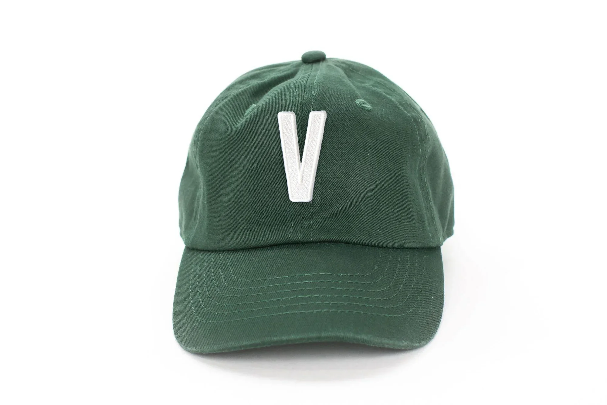 Hunter Green Letter Baseball Hat - Image 31