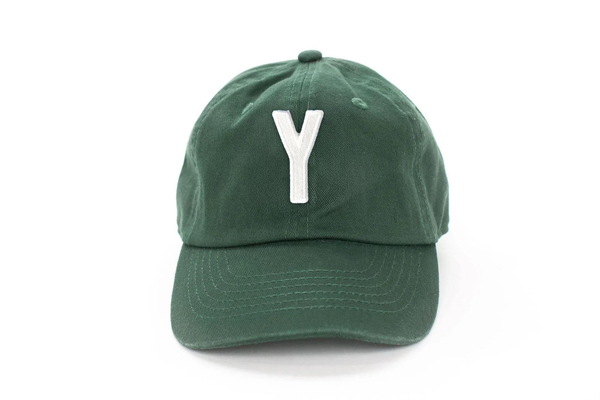 Hunter Green Letter Baseball Hat - Image 35