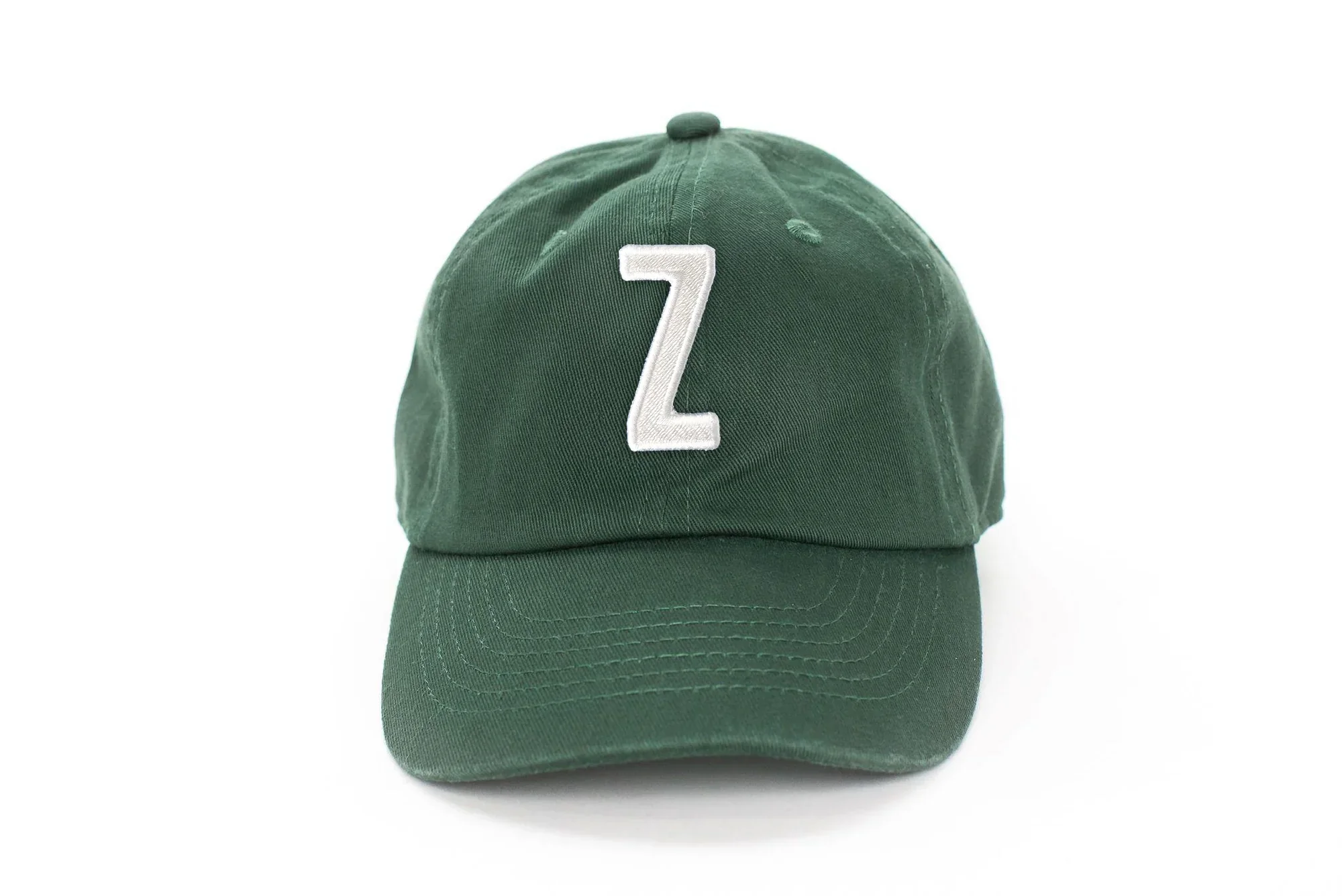 Hunter Green Letter Baseball Hat - Image 36