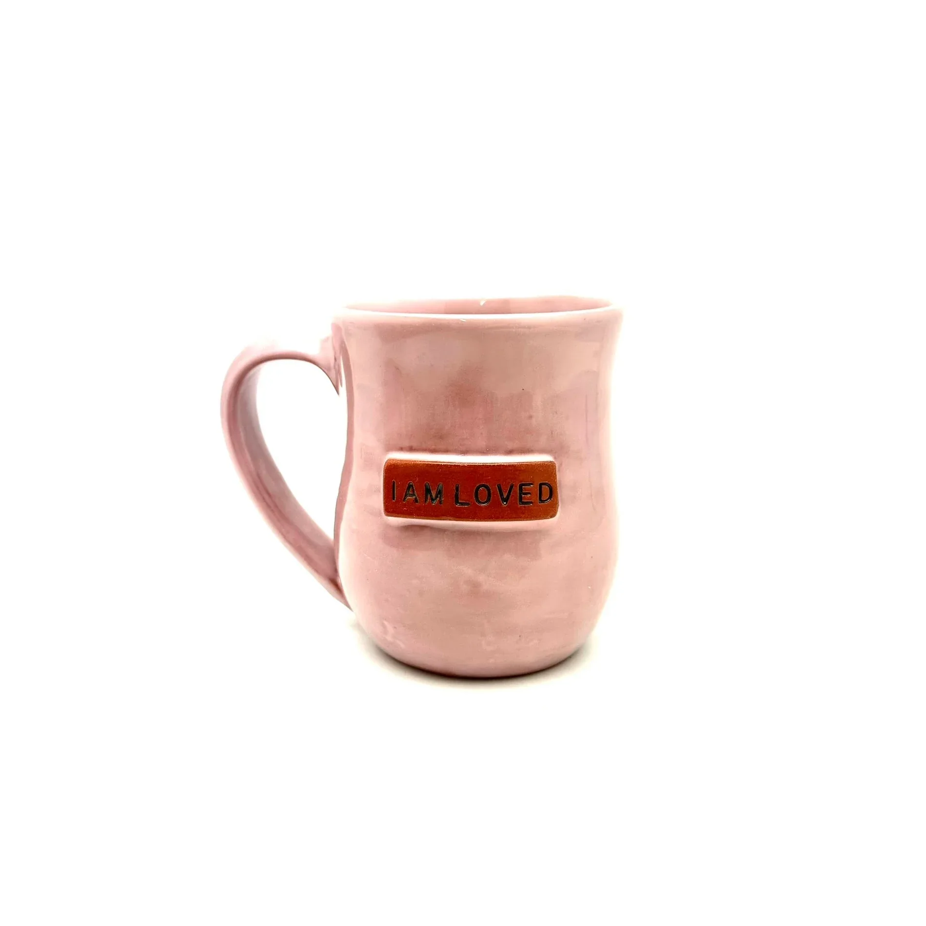 I am Loved Mug - Muted Pink - Image 2