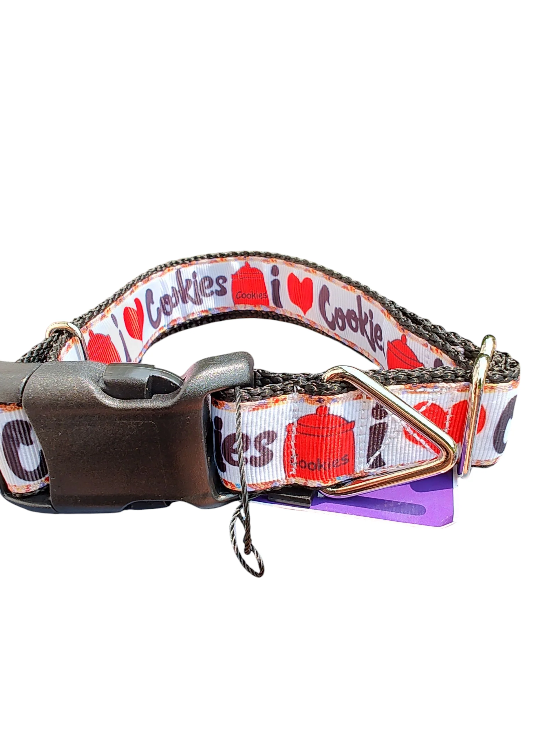I Heart Cookies Nylon Dog Collar - Image 2