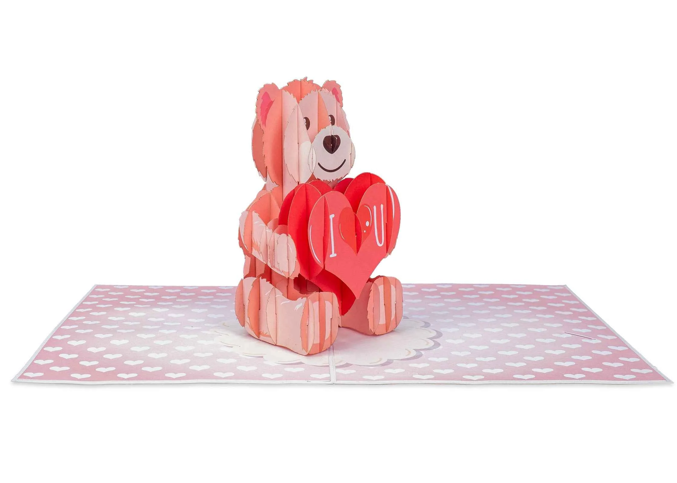 I Love U Bear Pop Up Card - 5" x 7" - Image 3