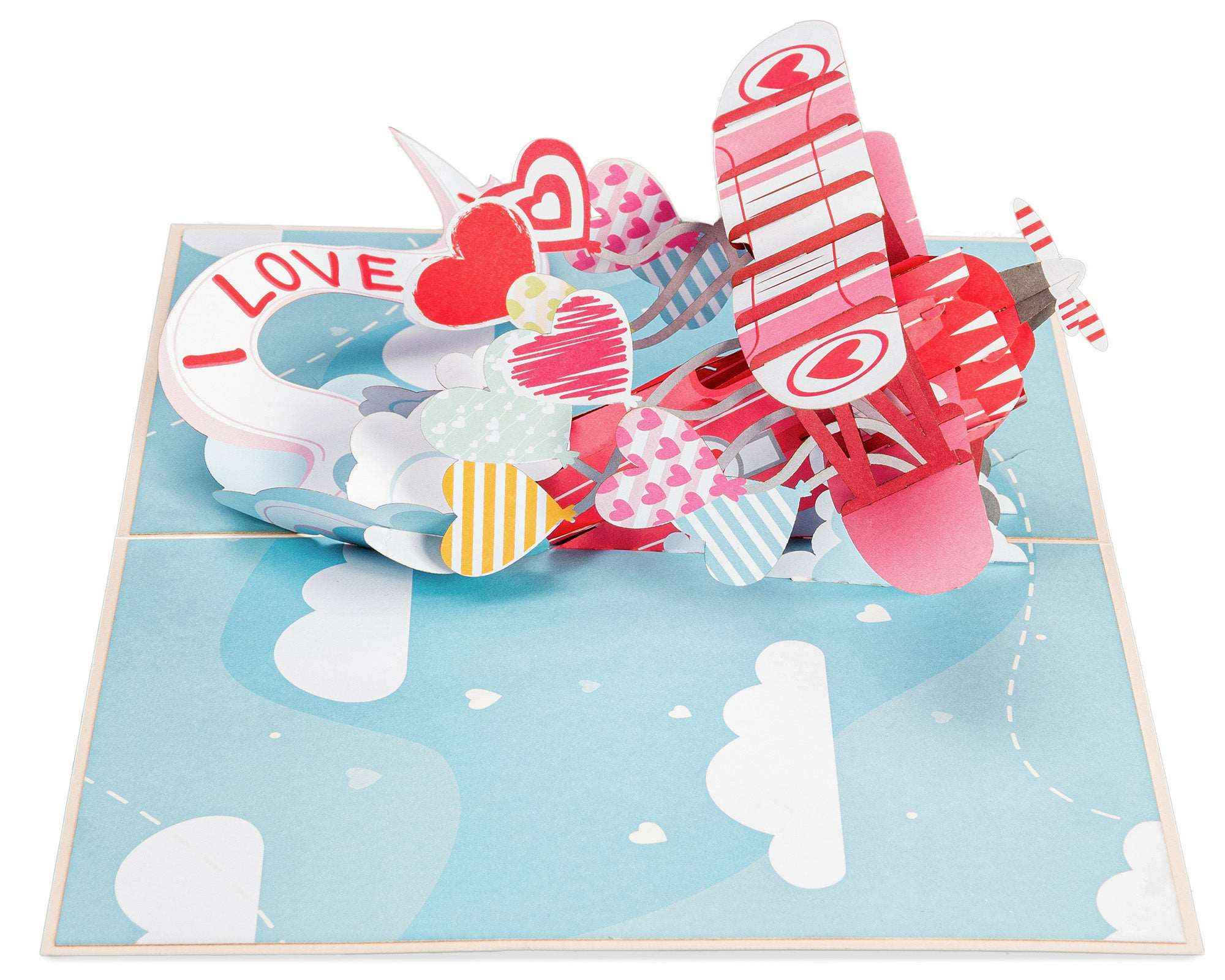 I Love You Biplane Pop Up Card - 5" x 7" - Image 4