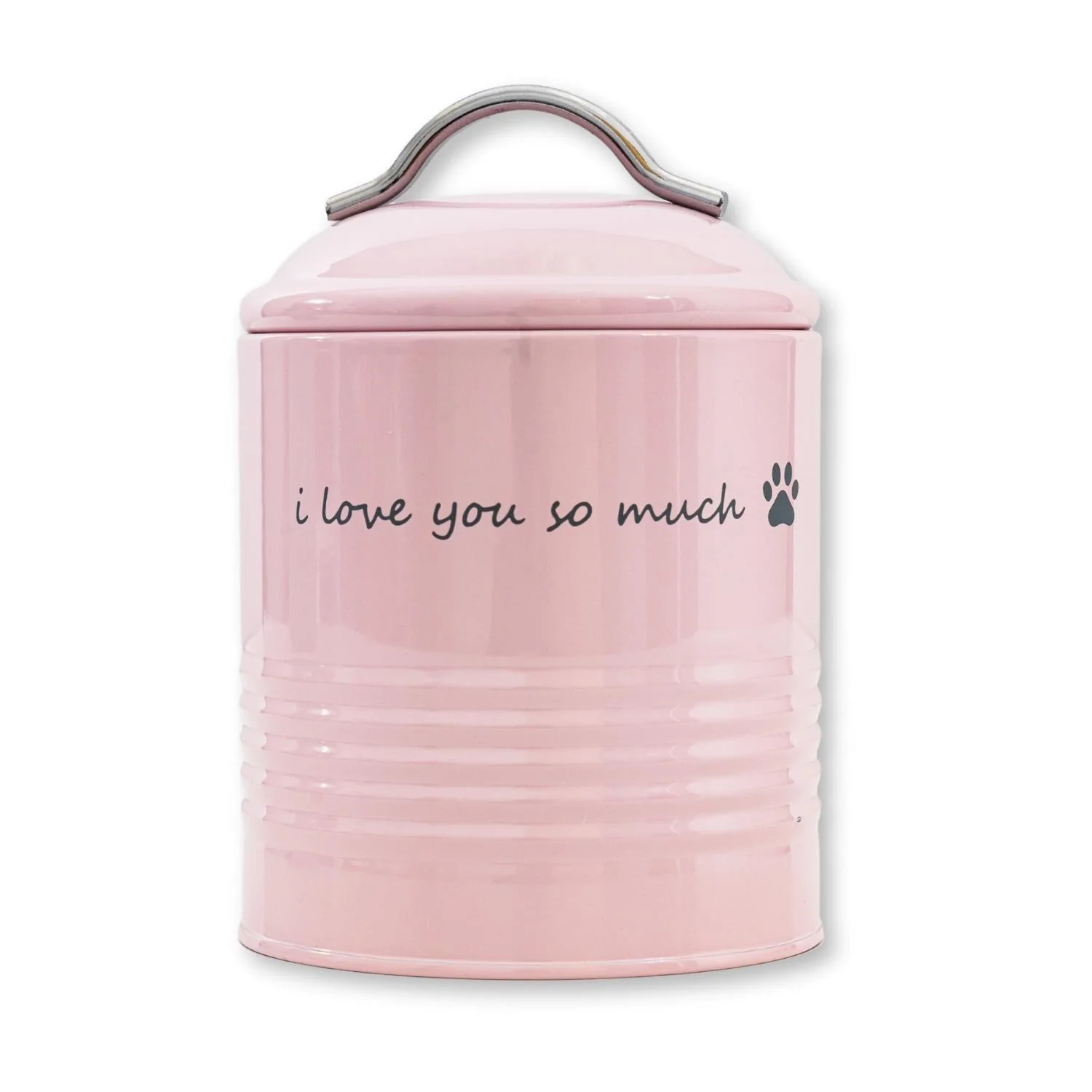 "I Love You So Much" Dog Treat Canister Gift Set – Pink & Blue - Image 4
