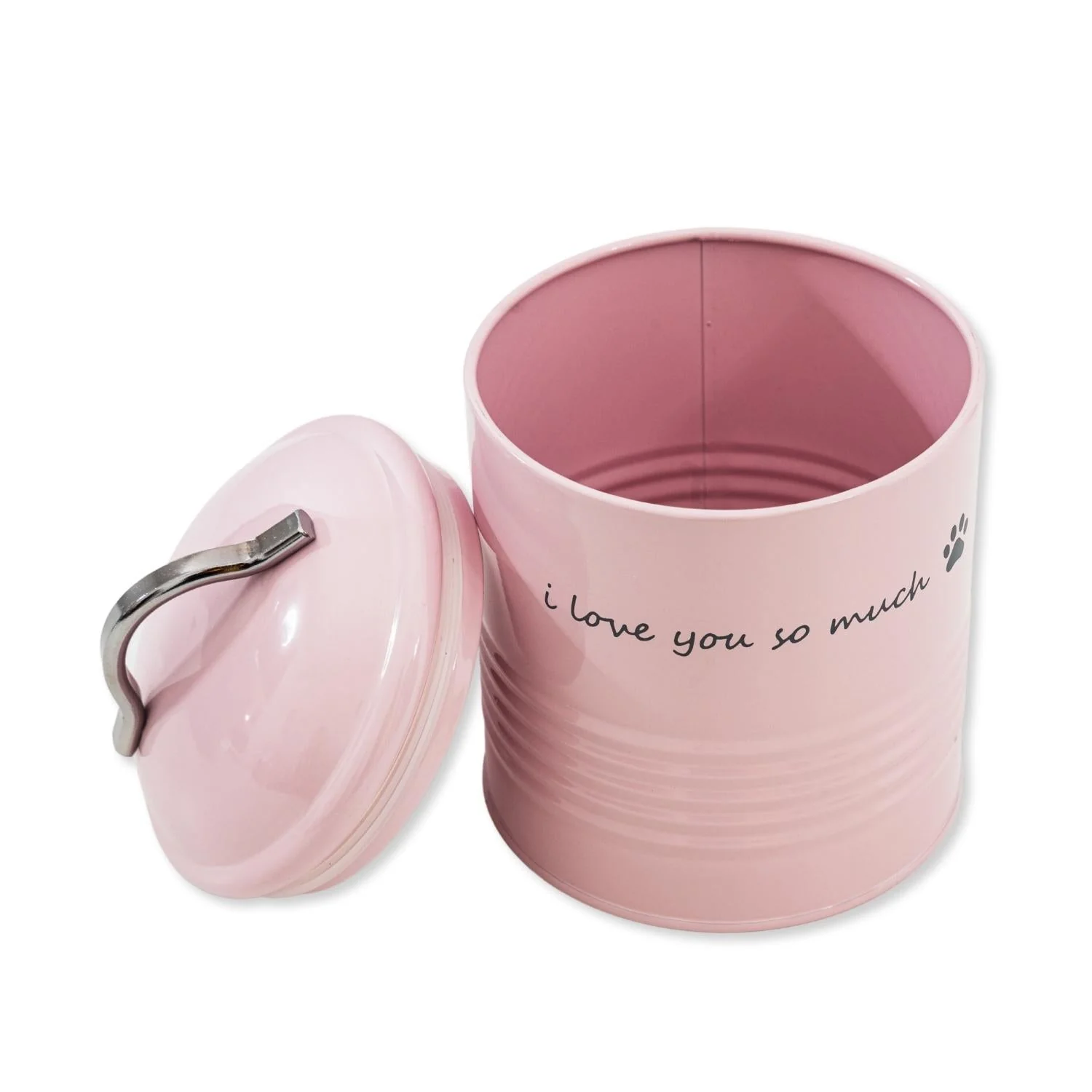 "I Love You So Much" Dog Treat Canister Gift Set – Pink & Blue - Image 5