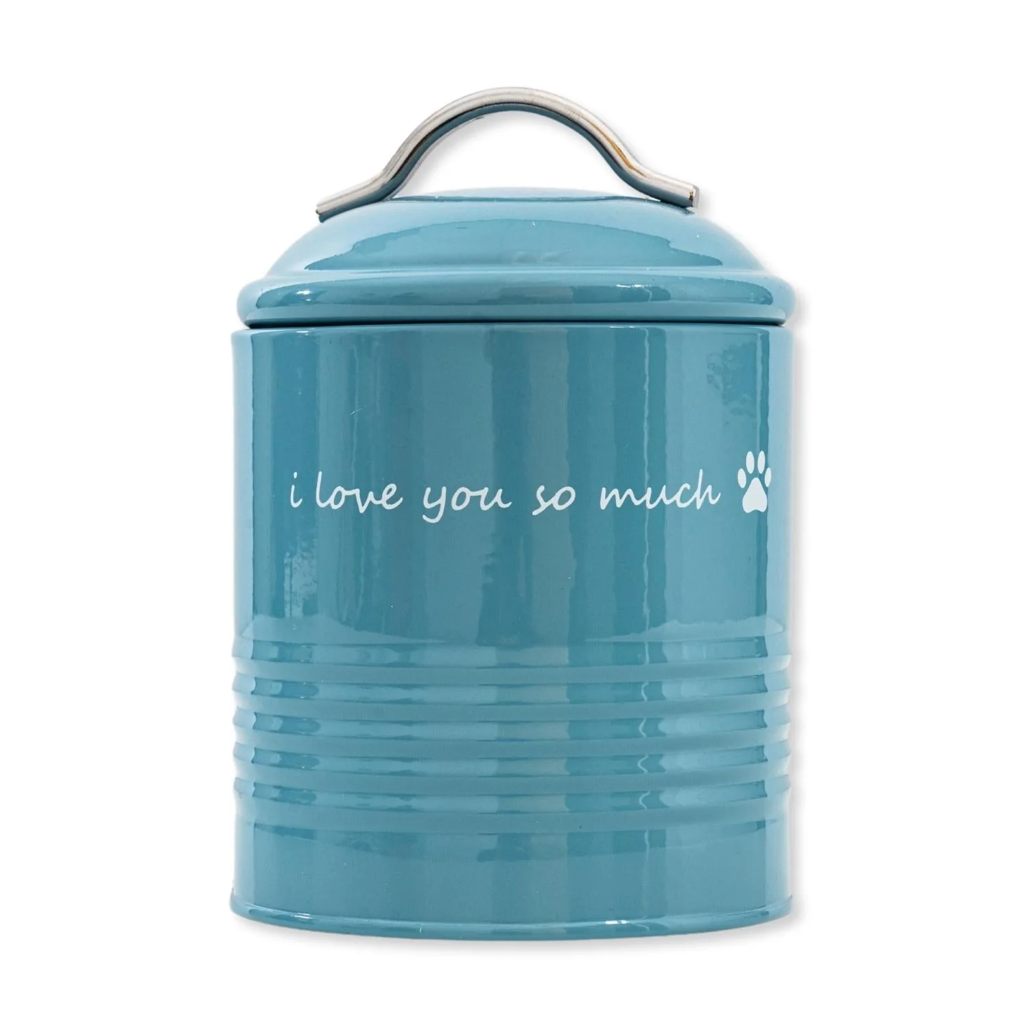 "I Love You So Much" Dog Treat Canister Gift Set – Pink & Blue - Image 6