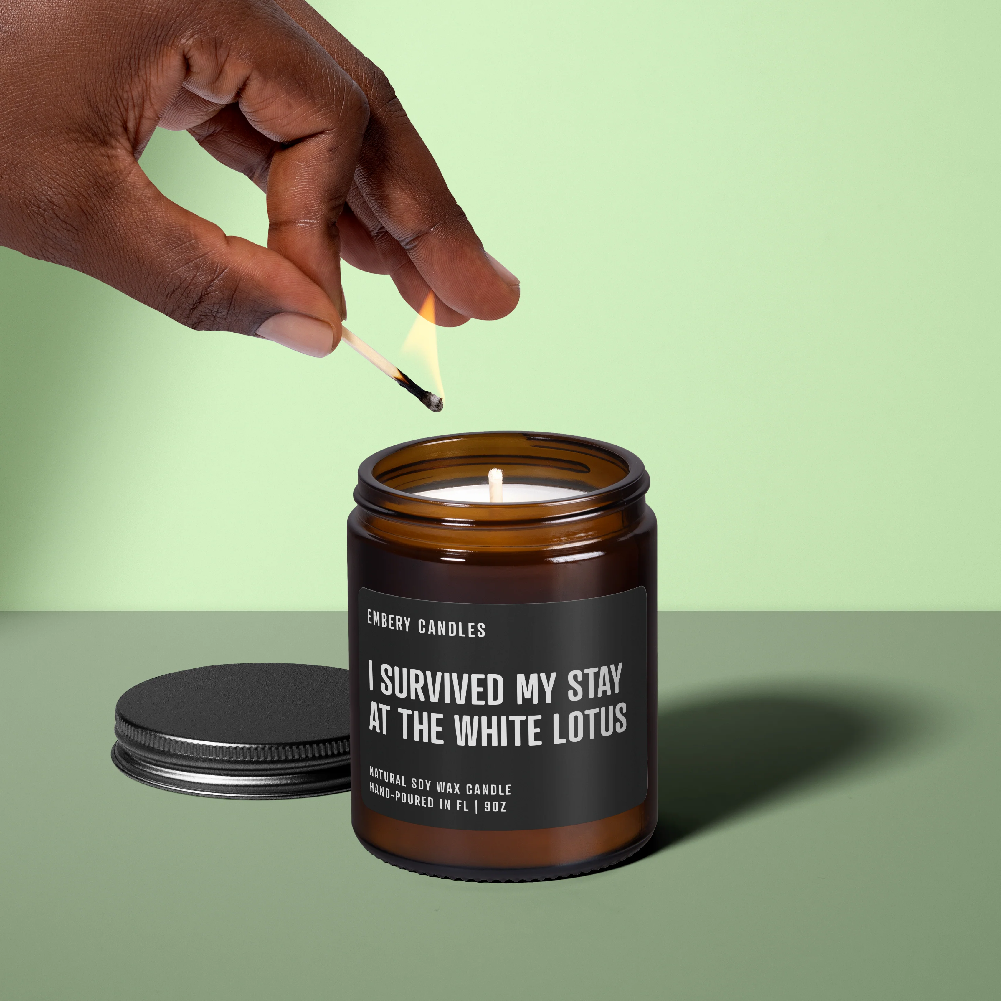 I Survived The White Lotus | Soy Wax Scented Candle - Image 2