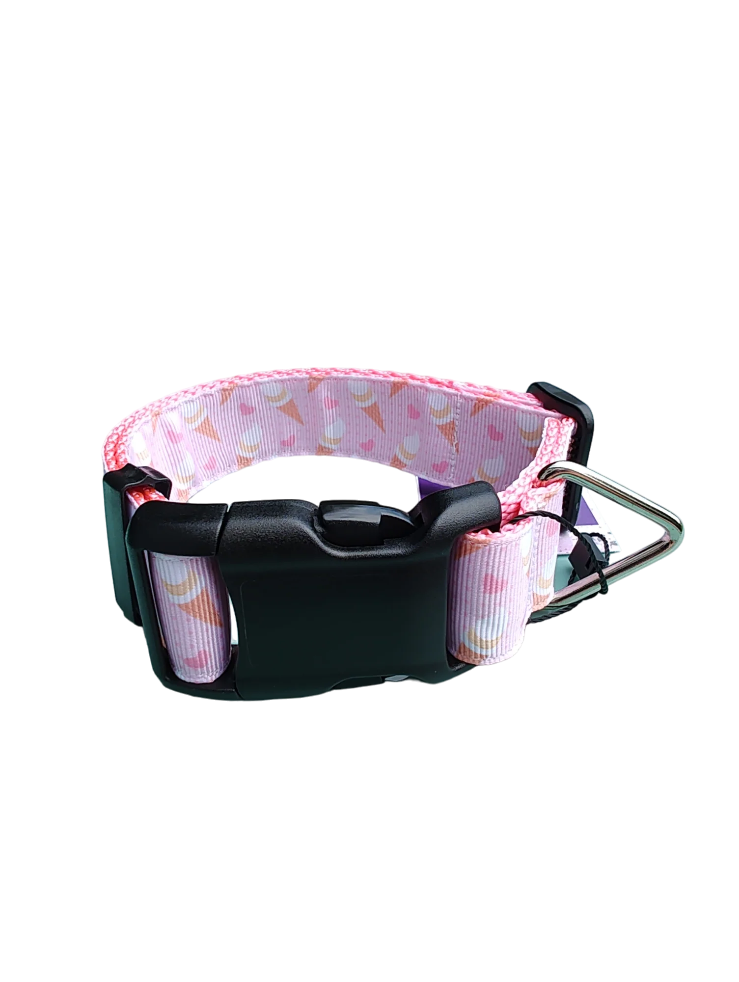 Ice Cream Pink Nylon Dog Collar MD, LG, XL, Leash - Image 3
