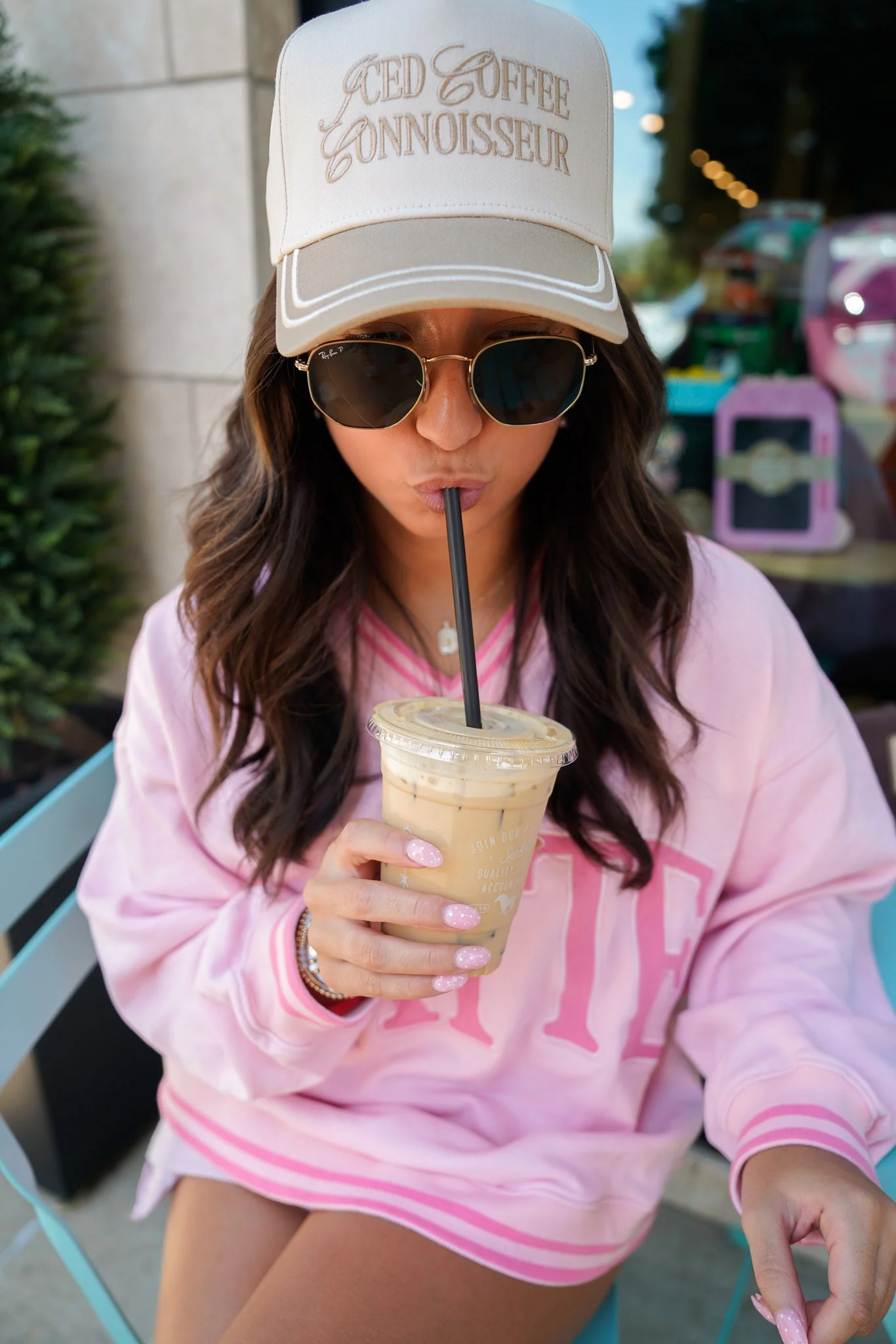 Iced Coffee Connoisseur - Tan Vintage Trucker Hat - Image 7