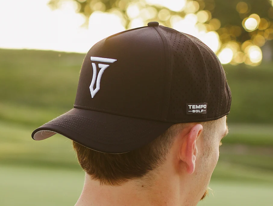 Iconic T 5 Panel Snapback Hat - Black - Image 3