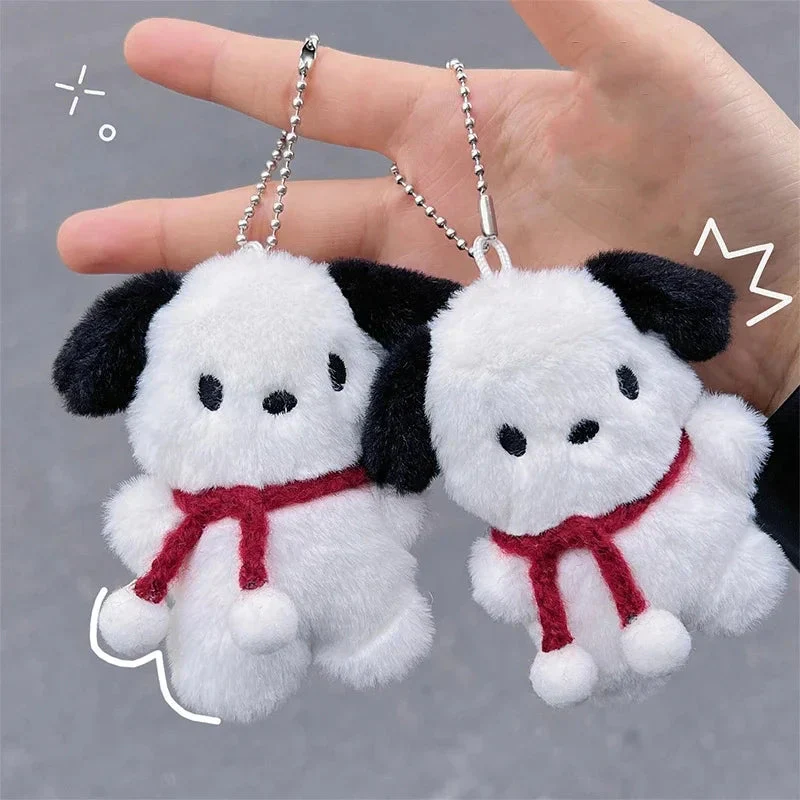 IFYOUOO Cute Cartoon Plush Dog Doll Keychain For Girls Gifts Keyring Creative Car Bag Hanging Accessories - Image 3