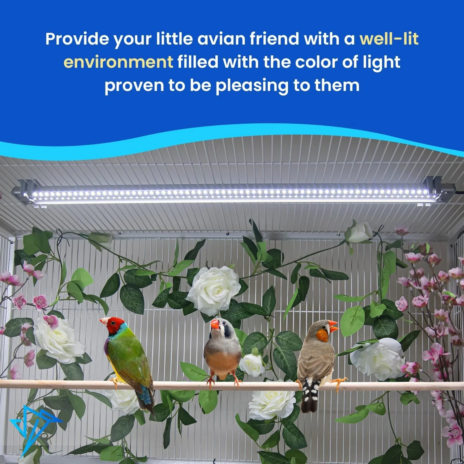 Illuminate Your Bird's World with the Happybird Full Spectrum LED Light - Safe, Easy-to-Install, and Perfect for Soft Bill Birds - Image 6