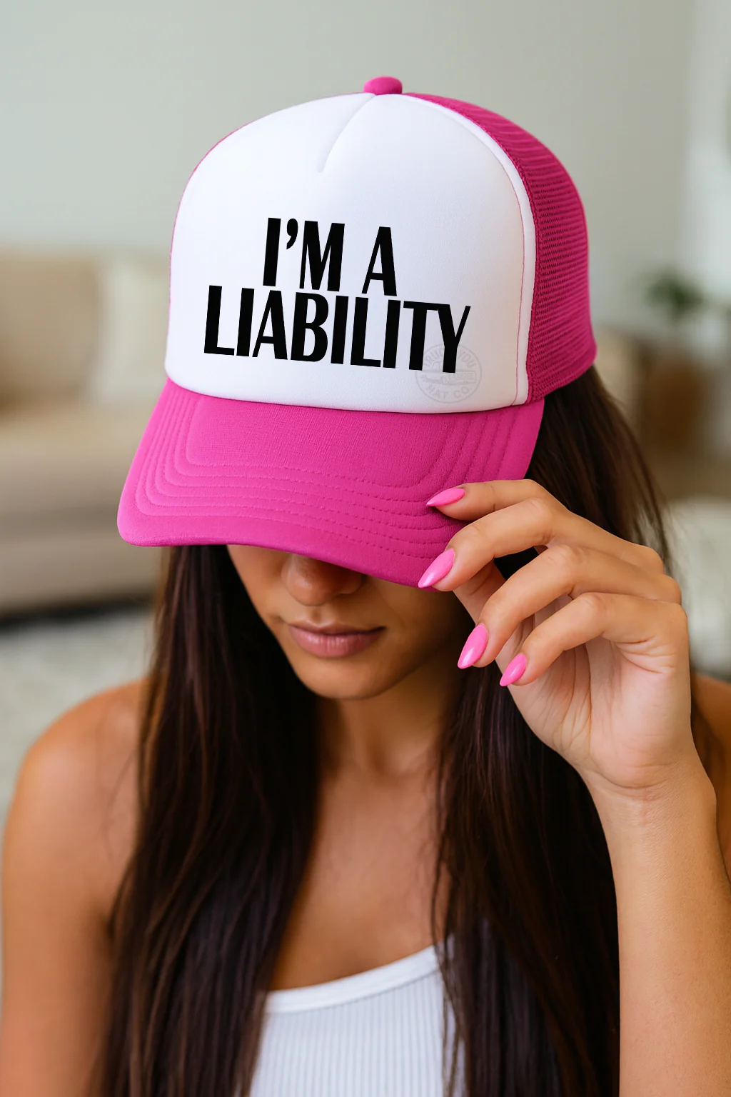 I'm A Liability Adult Otto Foam Trucker Hat - Image 2