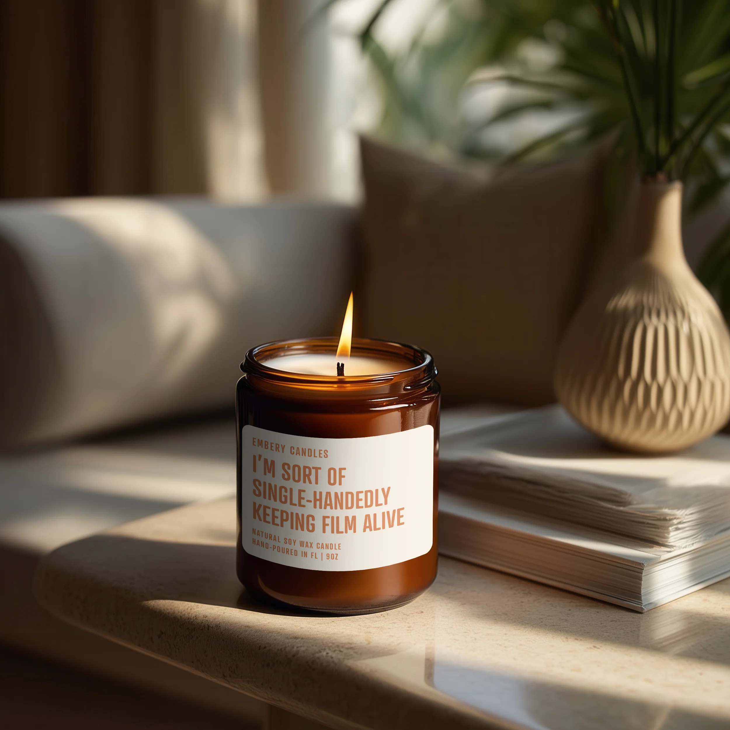 I'm Sort Of Single-Handedly Keeping Film Alive | Soy Wax Scented Candle - Image 3